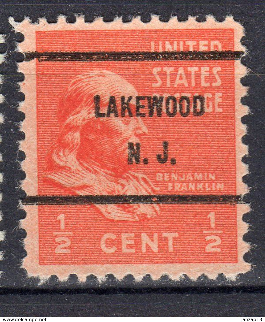 NJ-310; USA Precancel/Vorausentwertung/Preo; LAKEWOOD (NJ), Type 61 - Vorausentwertungen