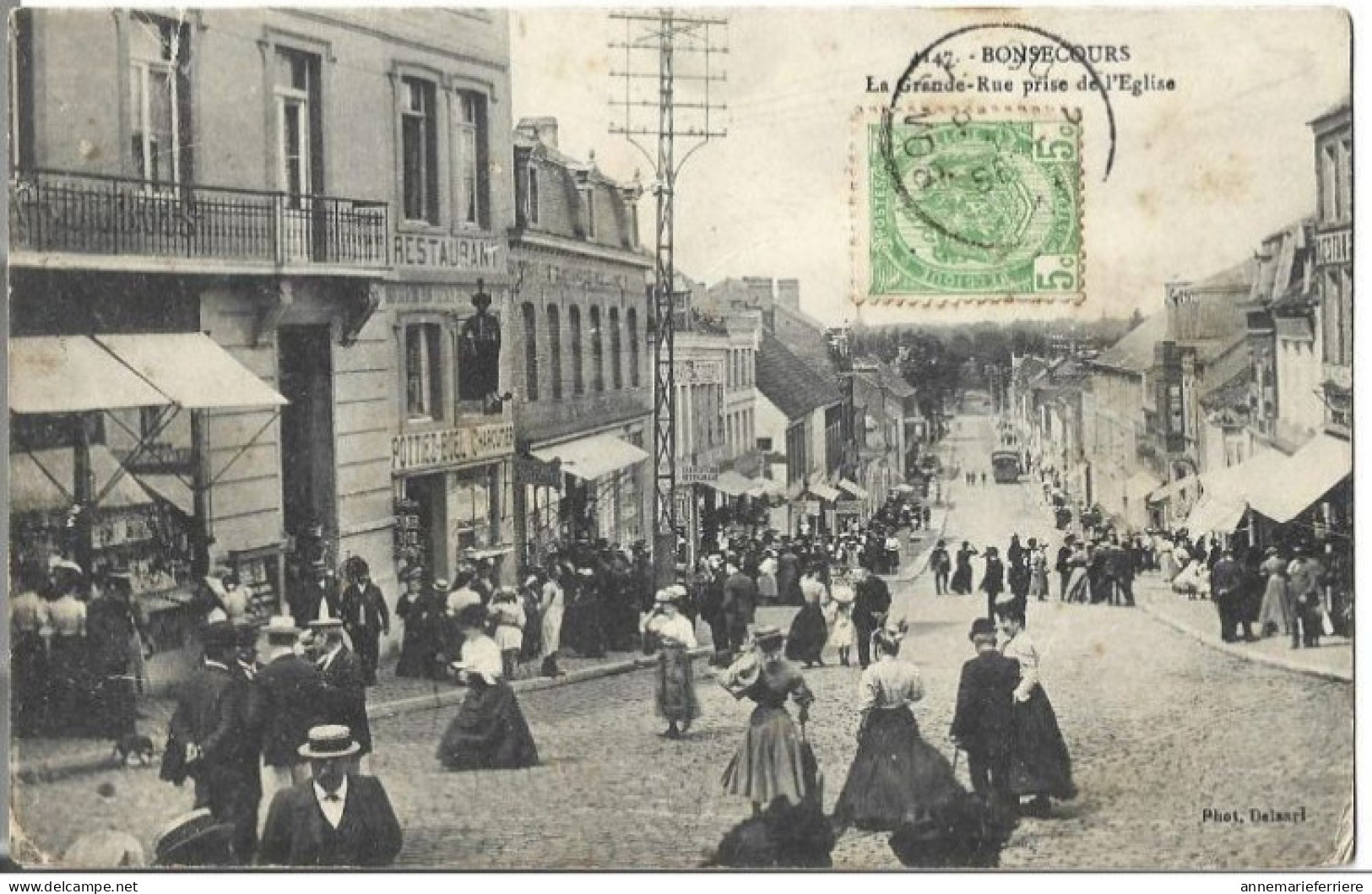 Bonsecours La Grande Rue Prise De L'Eglise - Péruwelz