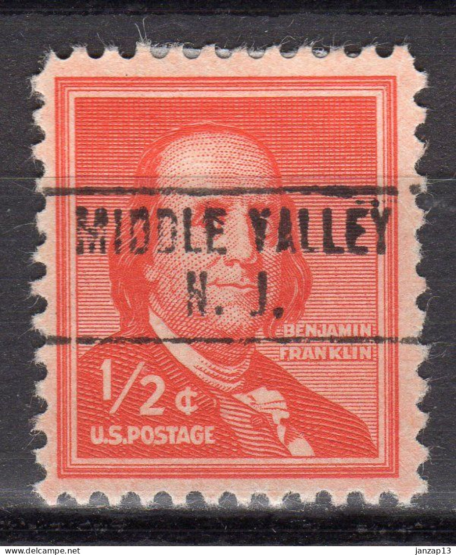 NJ-376; USA Precancel/Vorausentwertung/Preo; MIDDLE VALLEY (NJ), Type 748 - Vorausentwertungen