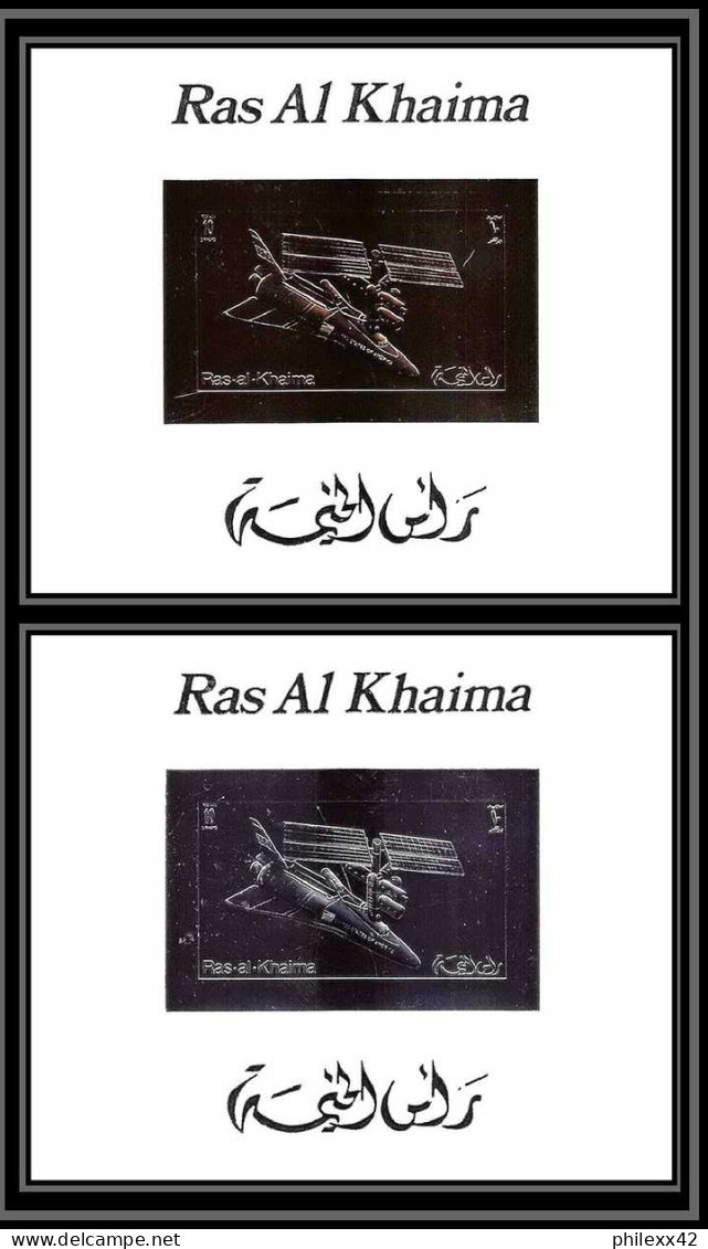 Ras Al Khaima - 699/ N° A/B 133 Skylab Espace (space) 1972 Timbres OR Gold Stamps Argent Silver Neuf ** MNH - Ras Al-Khaimah
