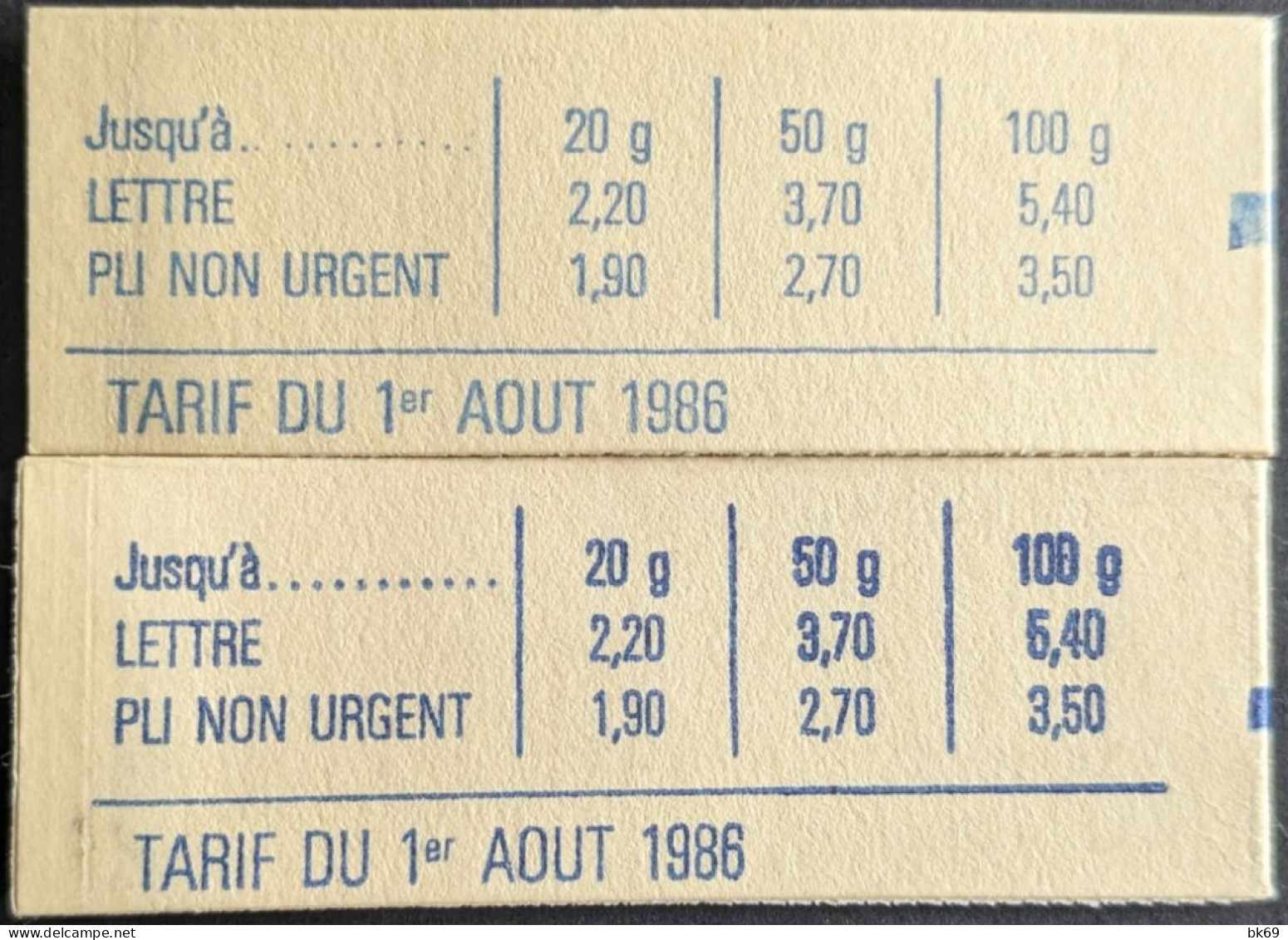 Variéte 1501 Couvertures, écriture Fine Et Claire, Large Et Foncé Datés 1987 Carnet Liberté 3 Valeurs - Moderne : 1959-...