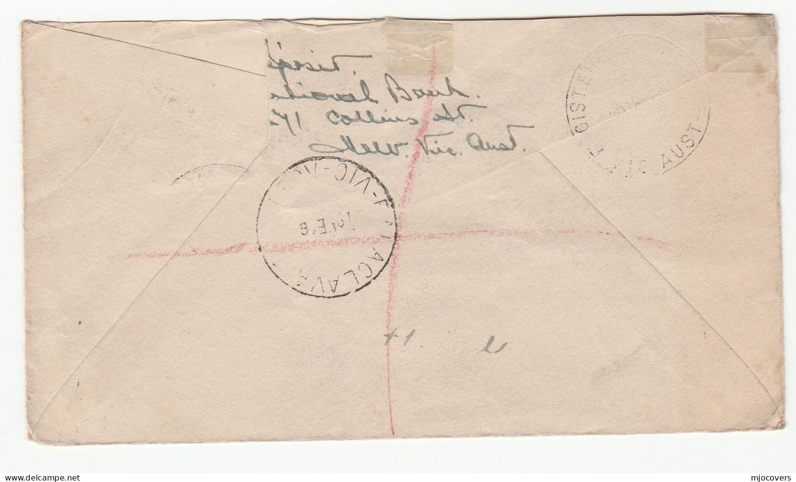 1946 Reg Balaclava AUSTRALIA Peace FDC To Bradford GB Cds Stamps Cover Registered Label - Omslagen Van Eerste Dagen (FDC)