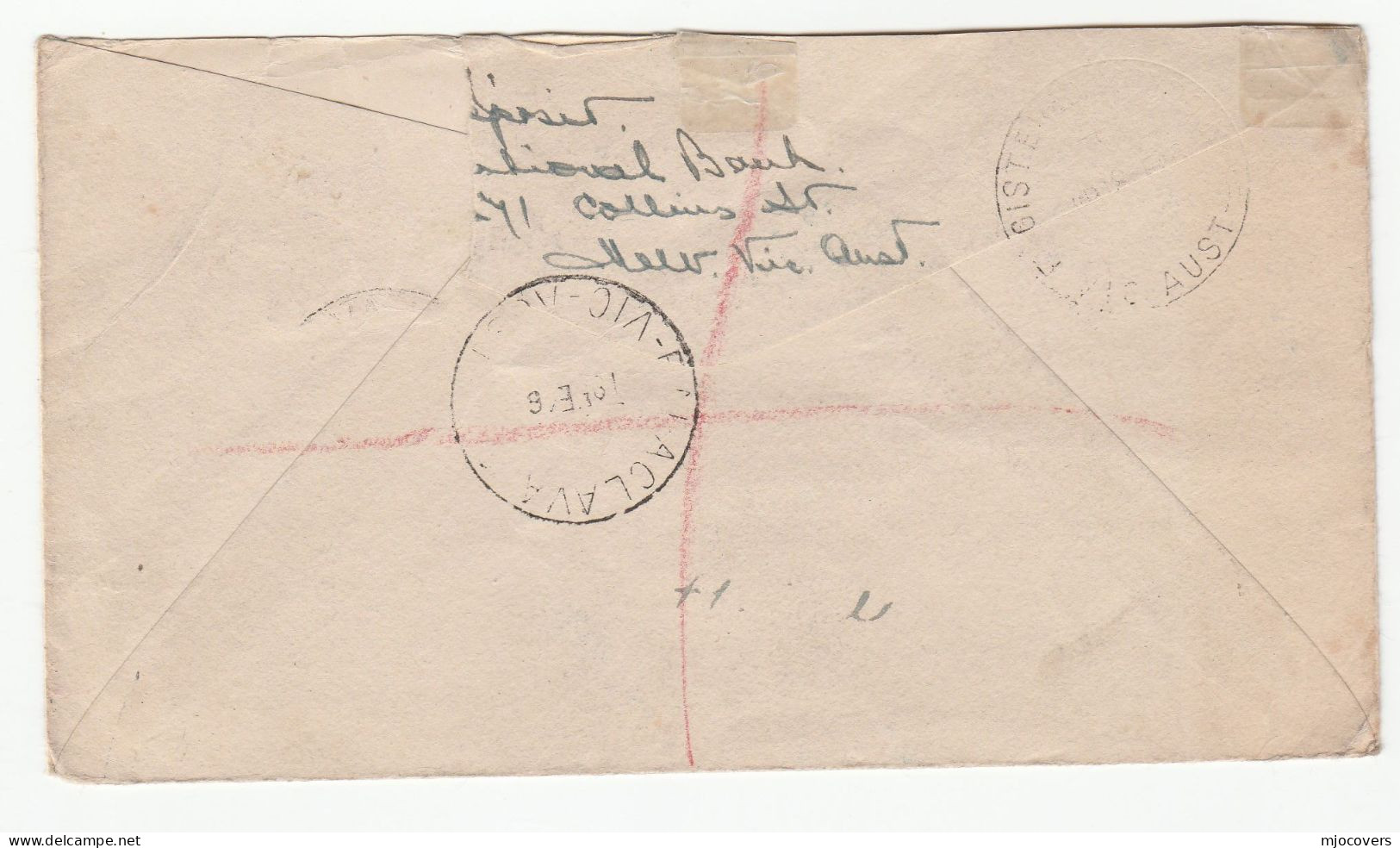 1946 Reg Balaclava AUSTRALIA Peace FDC To Bradford GB Cds Stamps Cover Registered Label - FDC