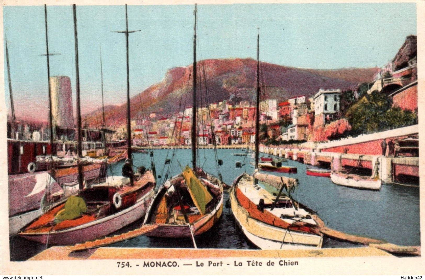 RECTO/VERSO - CPA - MONACO - LE PORT - LA TETE DE CHIEN - Harbor