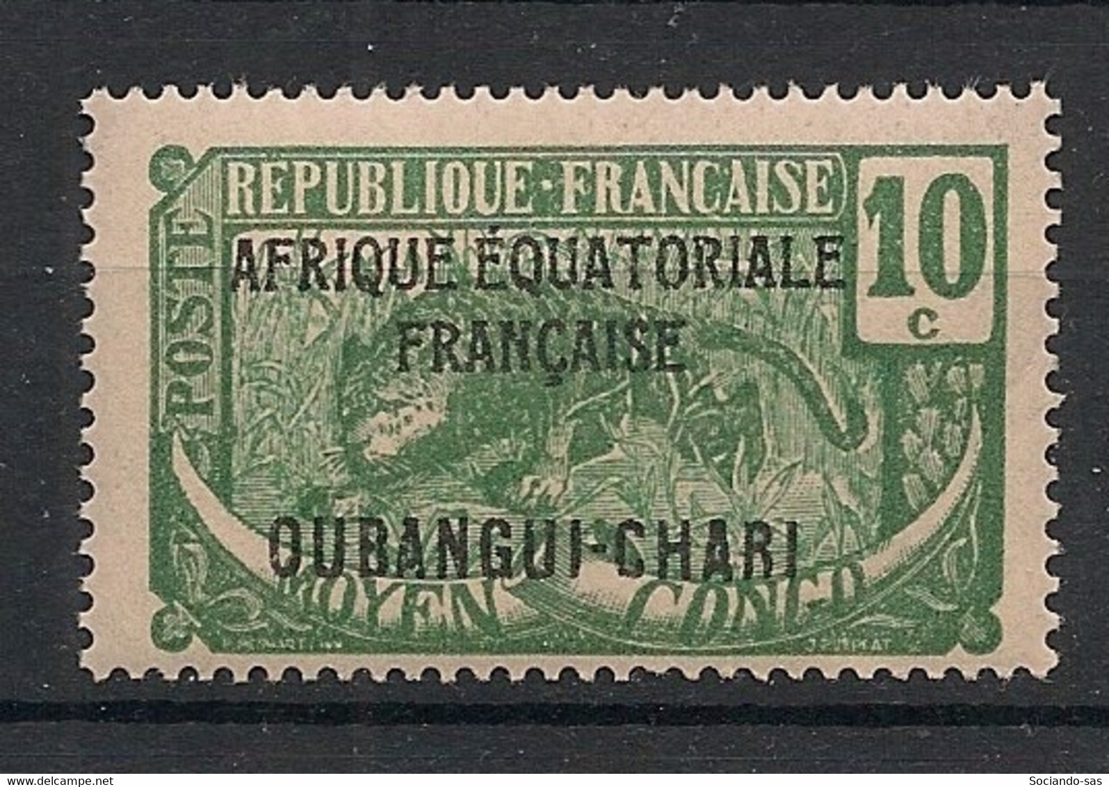 OUBANGUI - 1924-25 - N°YT. 47 - Panthère 10c - Neuf Luxe ** / MNH / Postfrisch - Unused Stamps