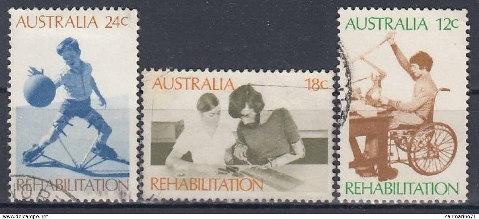 AUSTRALIA 495-497,used,falc Hinged - Used Stamps