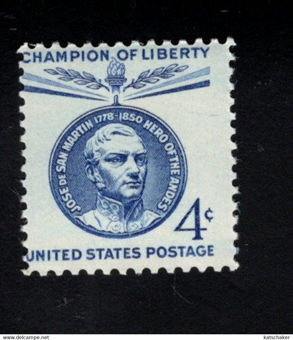 219953826 1959 SCOTT 1125 (XX) POSTFRIS MINT NEVER HINGED - Champion Of Liberty - SAN MARTIN - Neufs