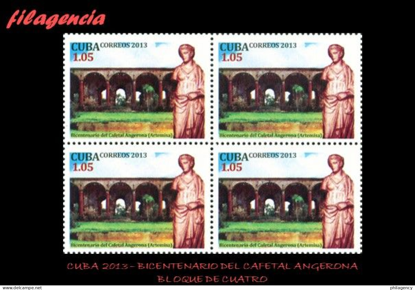 CUBA. BLOQUES DE CUATRO. 2013-28 BICENTENARIO DEL CAFETAL ANGERONA - Unused Stamps