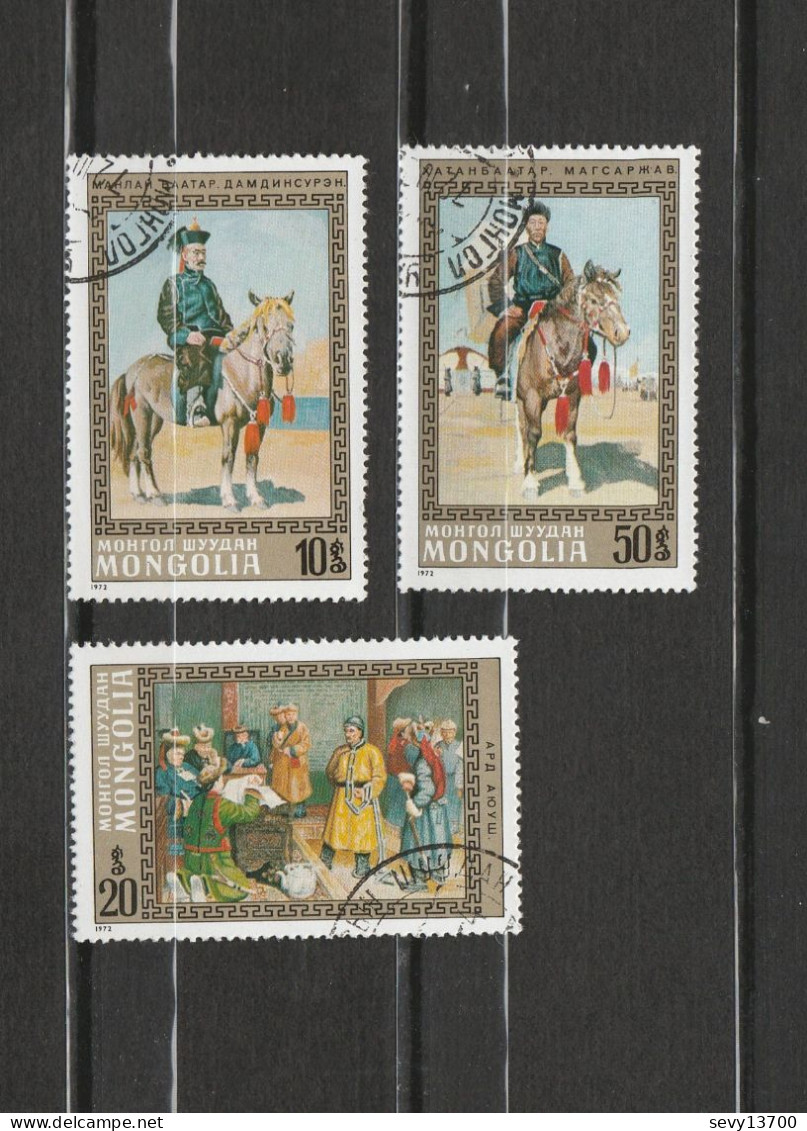 Mongolie Lot 23 Timbres Cavaliers Les Caravanes La Steppe Les Chevaux Chameaux - Mongolie