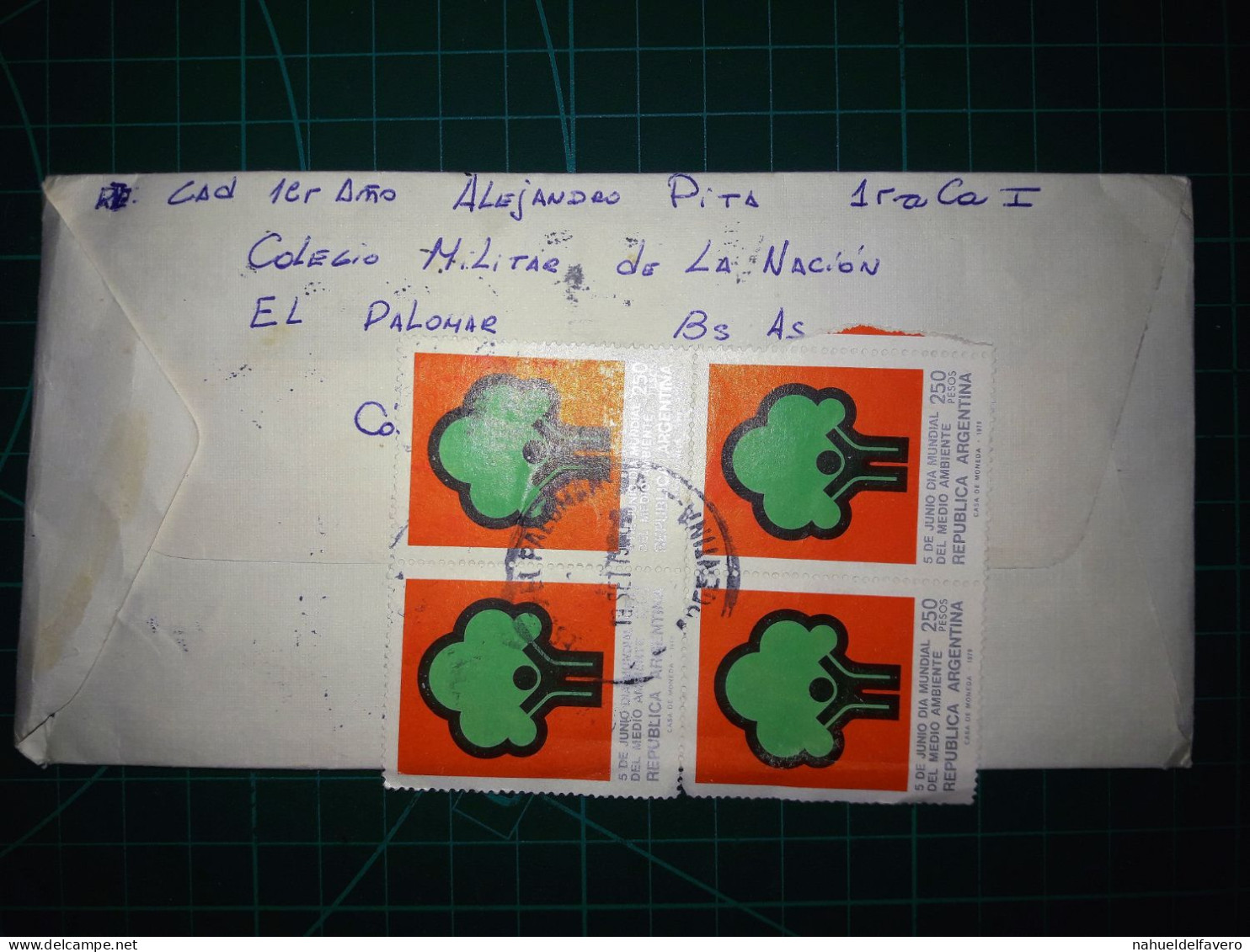 ARGENTINE; Enveloppe Avec Une Variété De Timbres-poste Distribués à Buenos Aires. Année 1979. - Gebraucht