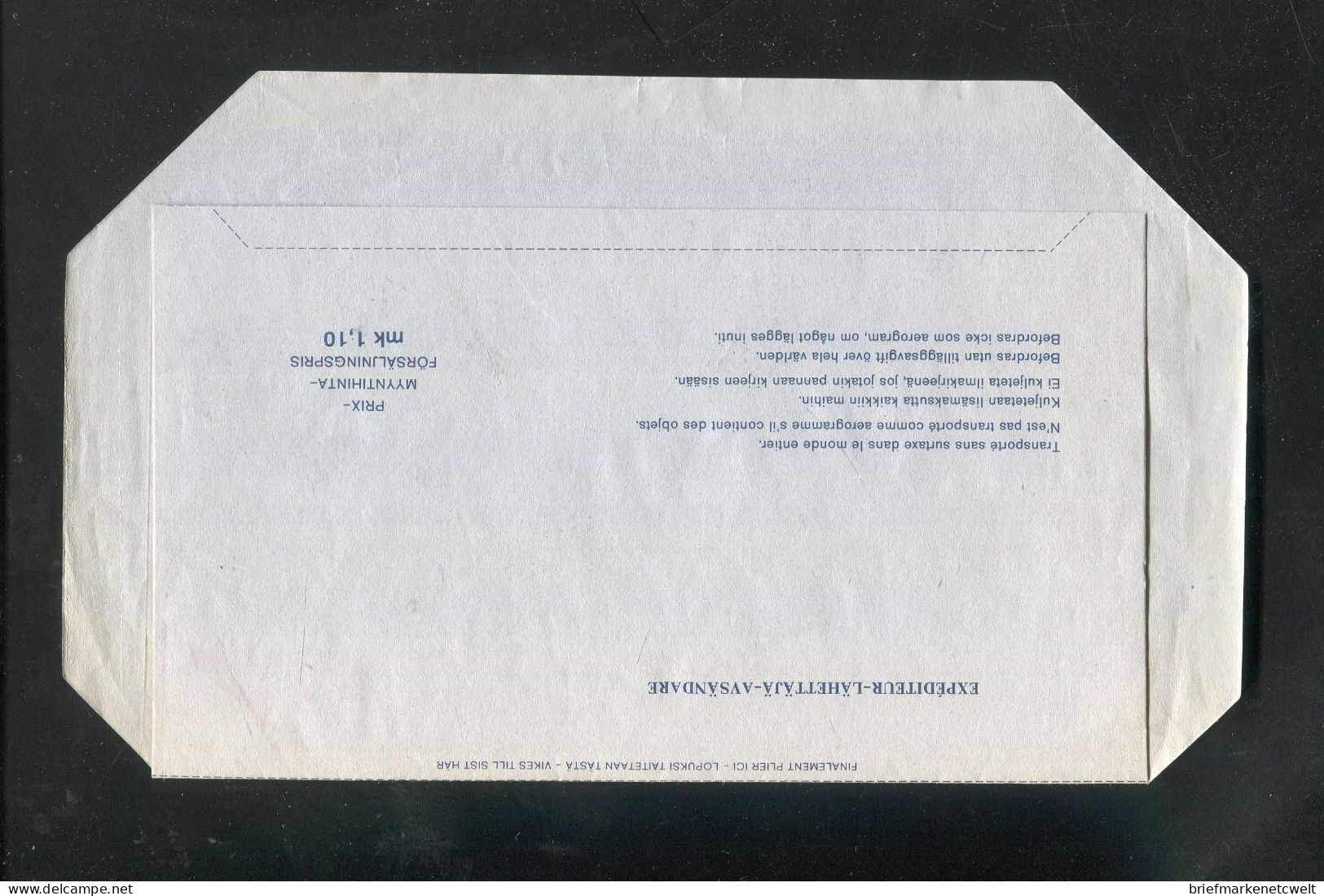 "FINNLAND" 1976, Luftpostfaltbrief Mi. LF 11 ** (B1088) - Entiers Postaux