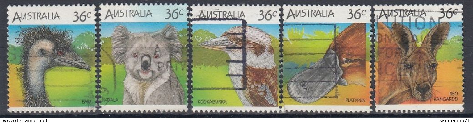 AUSTRALIA 988-992,used,falc Hinged - Gebruikt