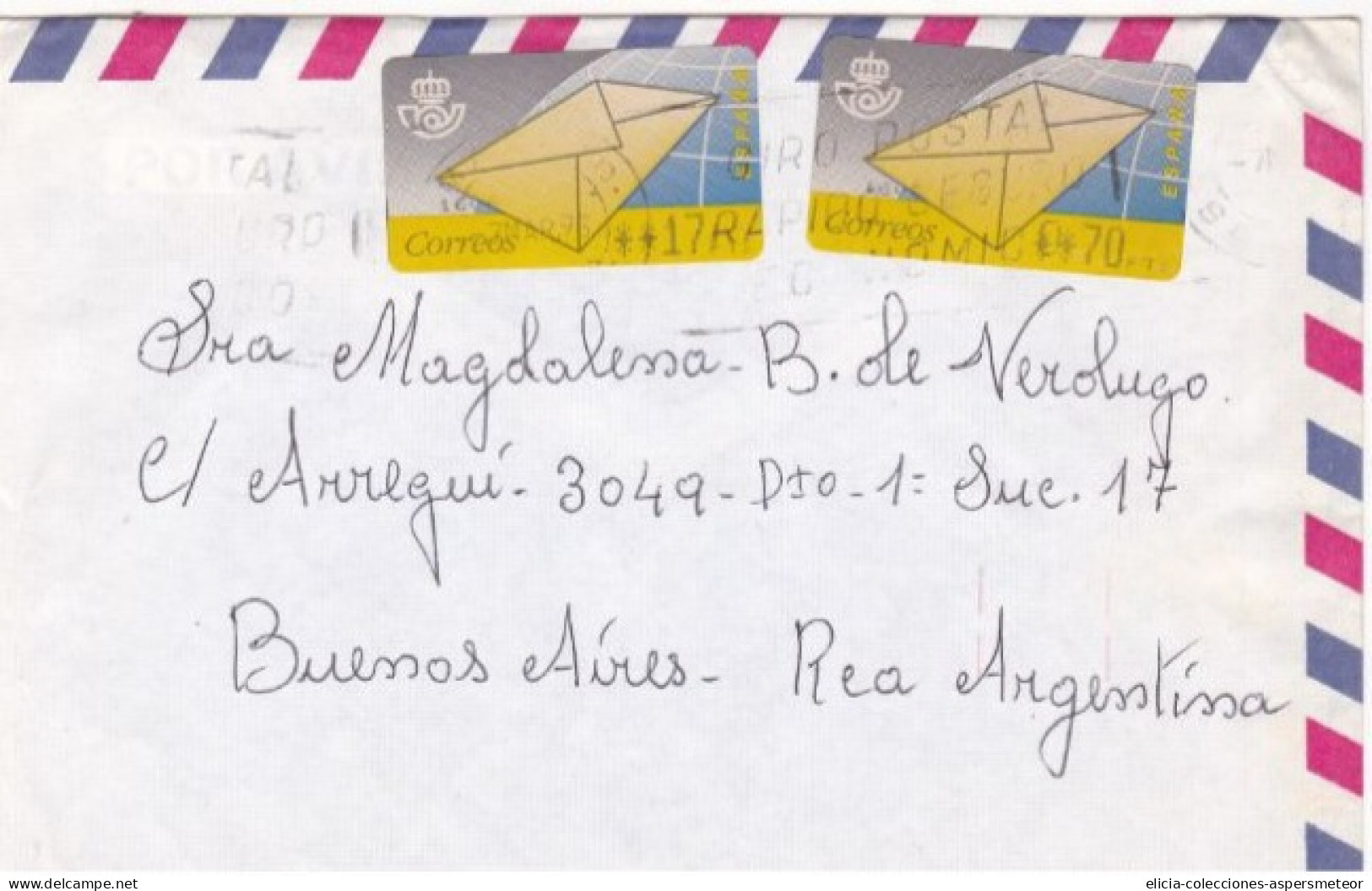 Spain - 1995 - Airmail - Letter - Sent From Madrid To Buenos Aires, Argentina - Caja 30 - Brieven En Documenten