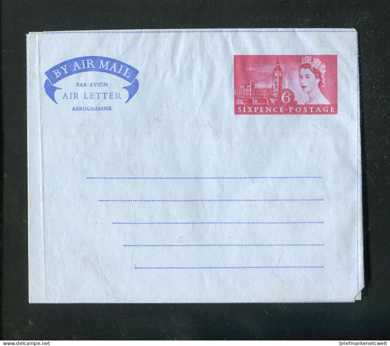 "GROSSBRITANIEN" 1955, Luftpostfaltbrief Mi. LF 8 ** (B1090) - Entiers Postaux