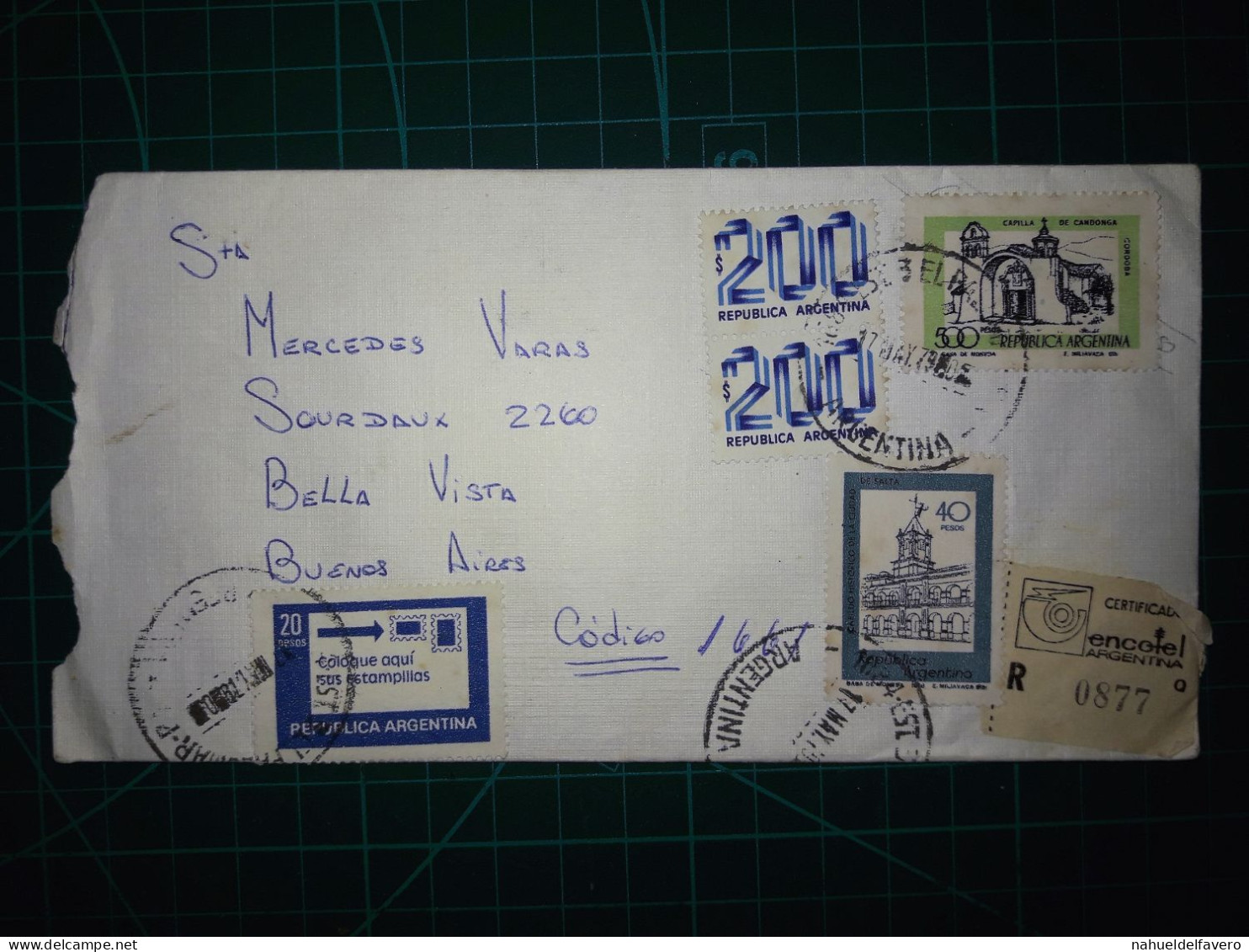 ARGENTINE; Enveloppe Avec Une Variété De Timbres-poste Distribués à Buenos Aires. Année 1979. - Gebraucht