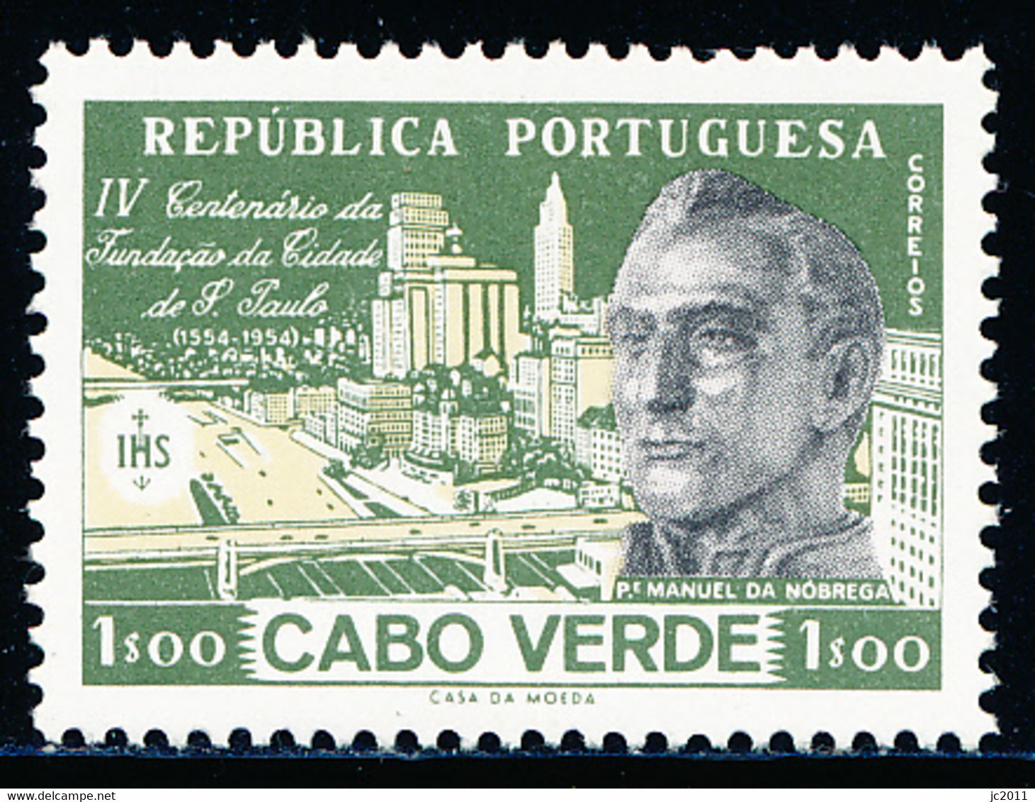 Cabo Verde - 1954 - S. Paulo/ Brazilian City - Fourth Centenary - MNH - Cap Vert