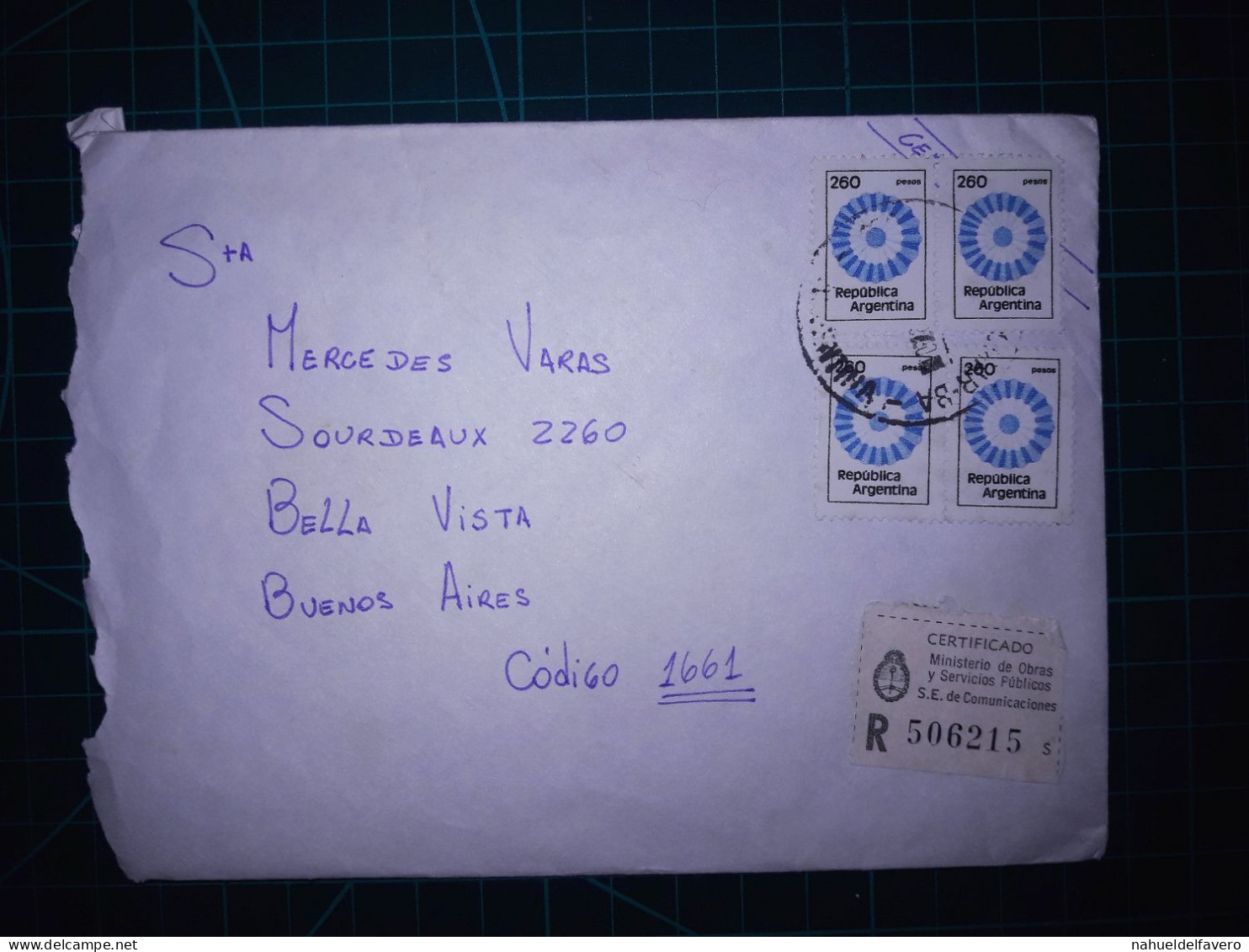 ARGENTINE; Enveloppe Avec Une Variété De Timbres-poste Distribués à Buenos Aires. Année 1979. - Gebraucht