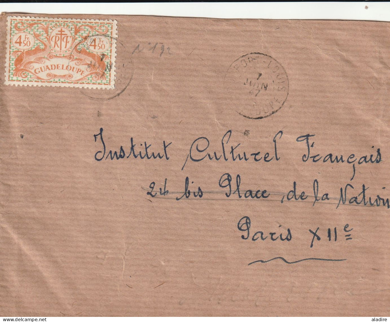 1818/1947 - petite collection de 18 lettres maritimes, carte postale, enveloppes, 1 devant de GUADELOUPE  (36 scans)