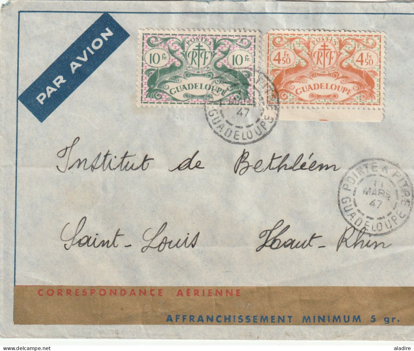 1818/1947 - petite collection de 18 lettres maritimes, carte postale, enveloppes, 1 devant de GUADELOUPE  (36 scans)