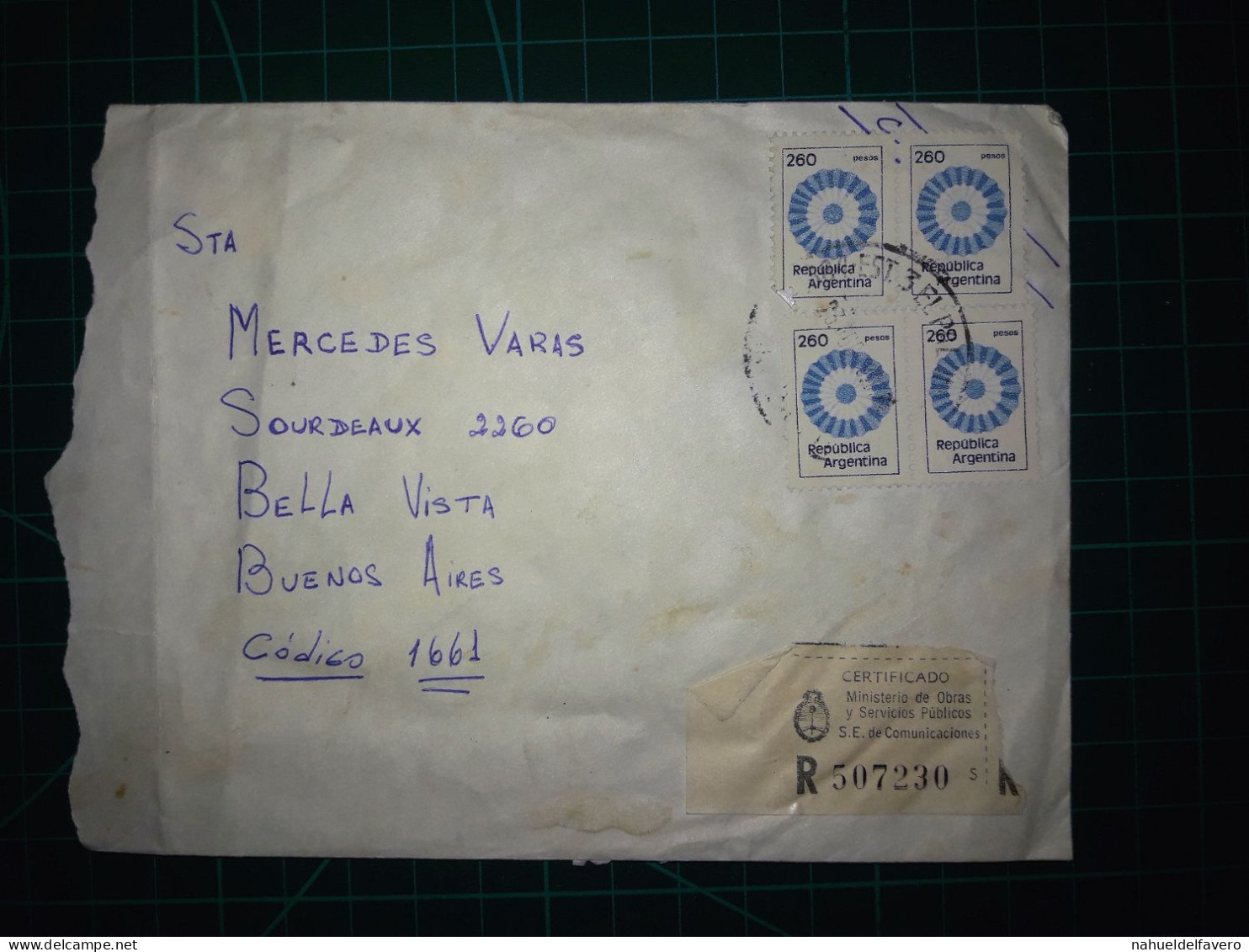 ARGENTINE; Enveloppe Avec Une Variété De Timbres-poste Distribués à Buenos Aires. Année 1979. - Usados