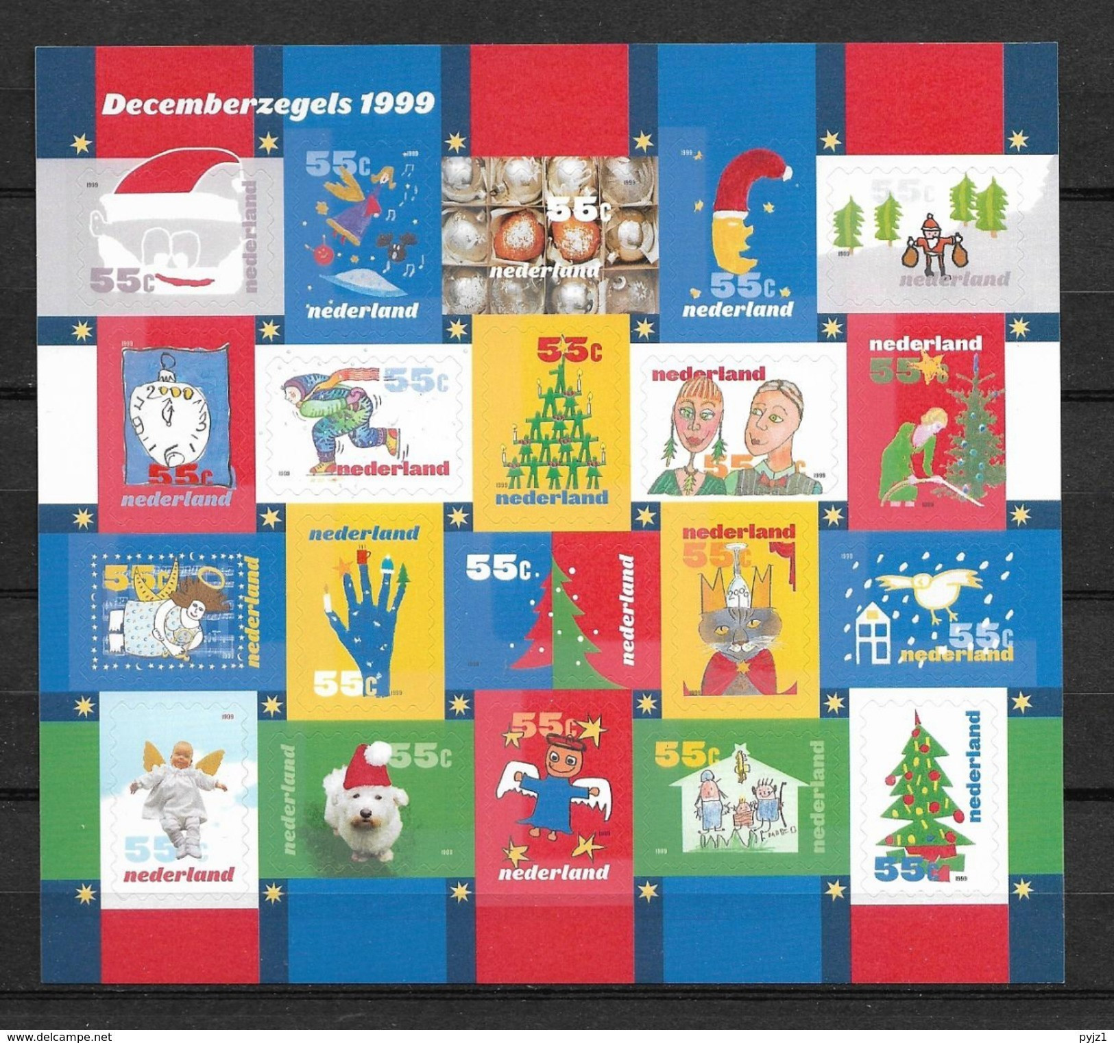 1999 MNH Nederland December Zegels - Bloks