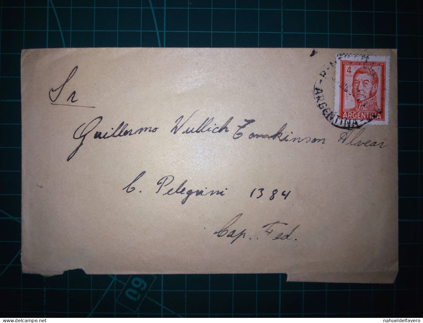 ARGENTINE; Enveloppe Avec Une Variété De Timbres-poste Distribués à Buenos Aires. Années 1950. - Used Stamps