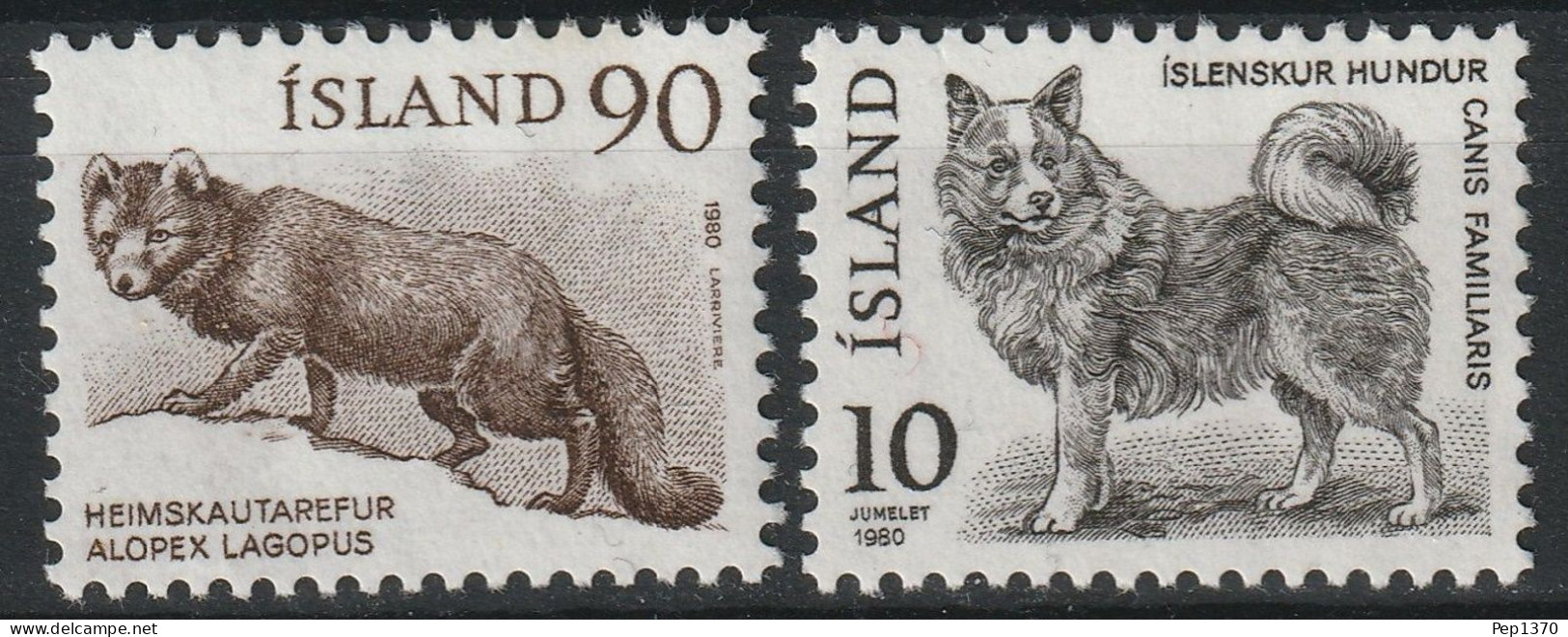 ISLANDIA 1980 - ICELAND - FAUNA - PERROS - YVERT 503/504** - Unused Stamps