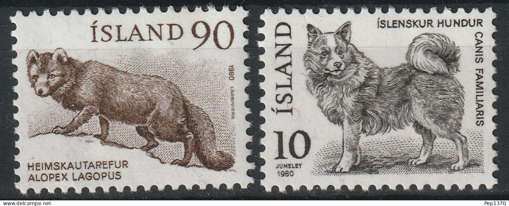 ISLANDIA 1980 - ICELAND - FAUNA - PERROS - YVERT 503/504** - Honden