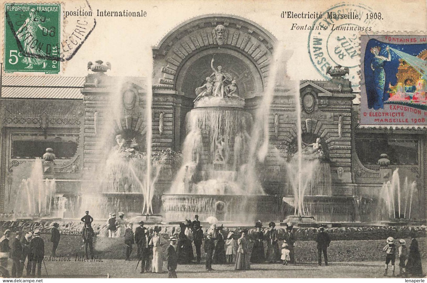 D5758 Marseille Exposition D'électricité - Weltausstellung Elektrizität 1908 U.a.