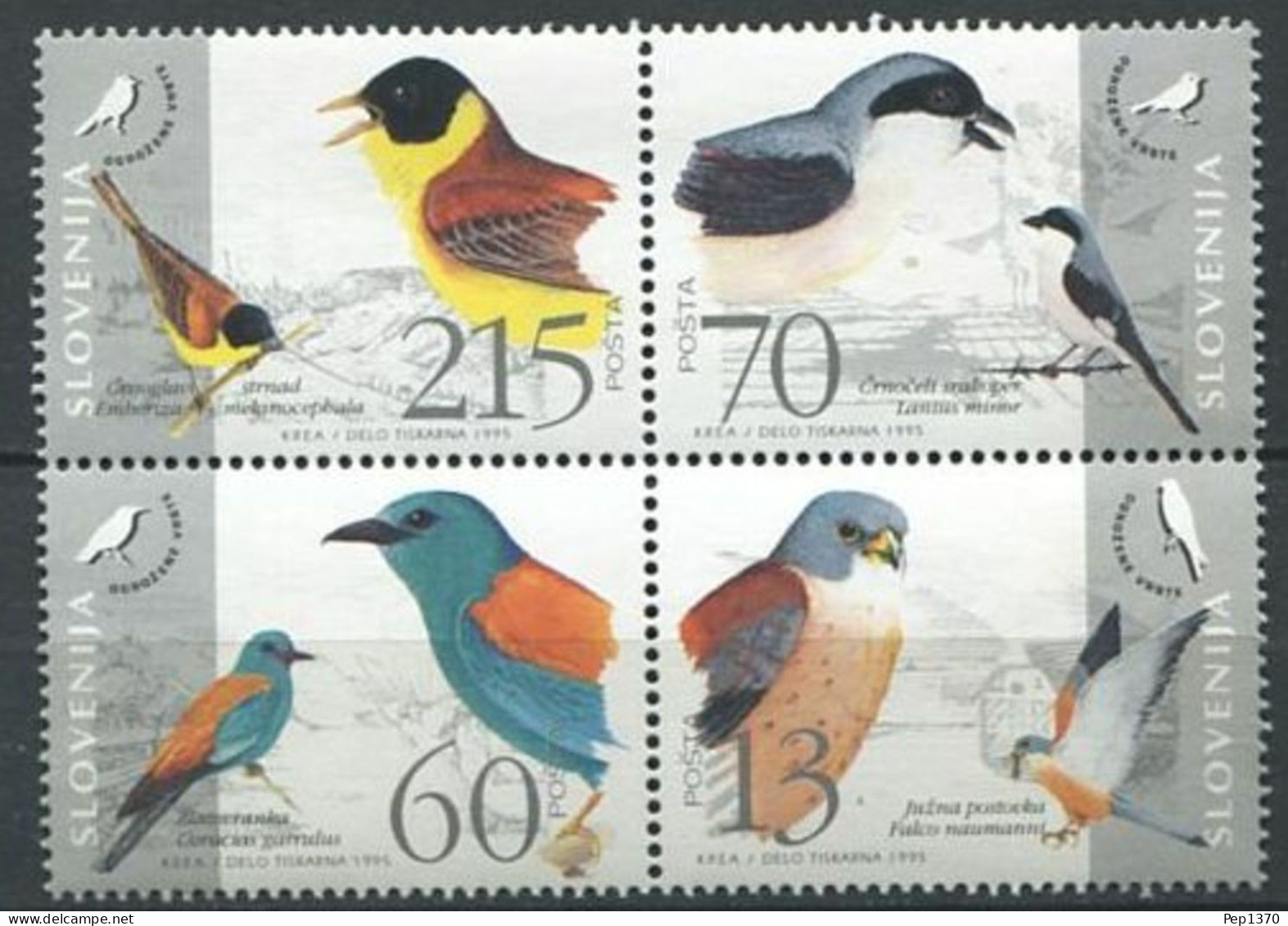 ESLOVENIA 1995 - AVES - PAJAROS - YVERT 107/110** - Slovenia