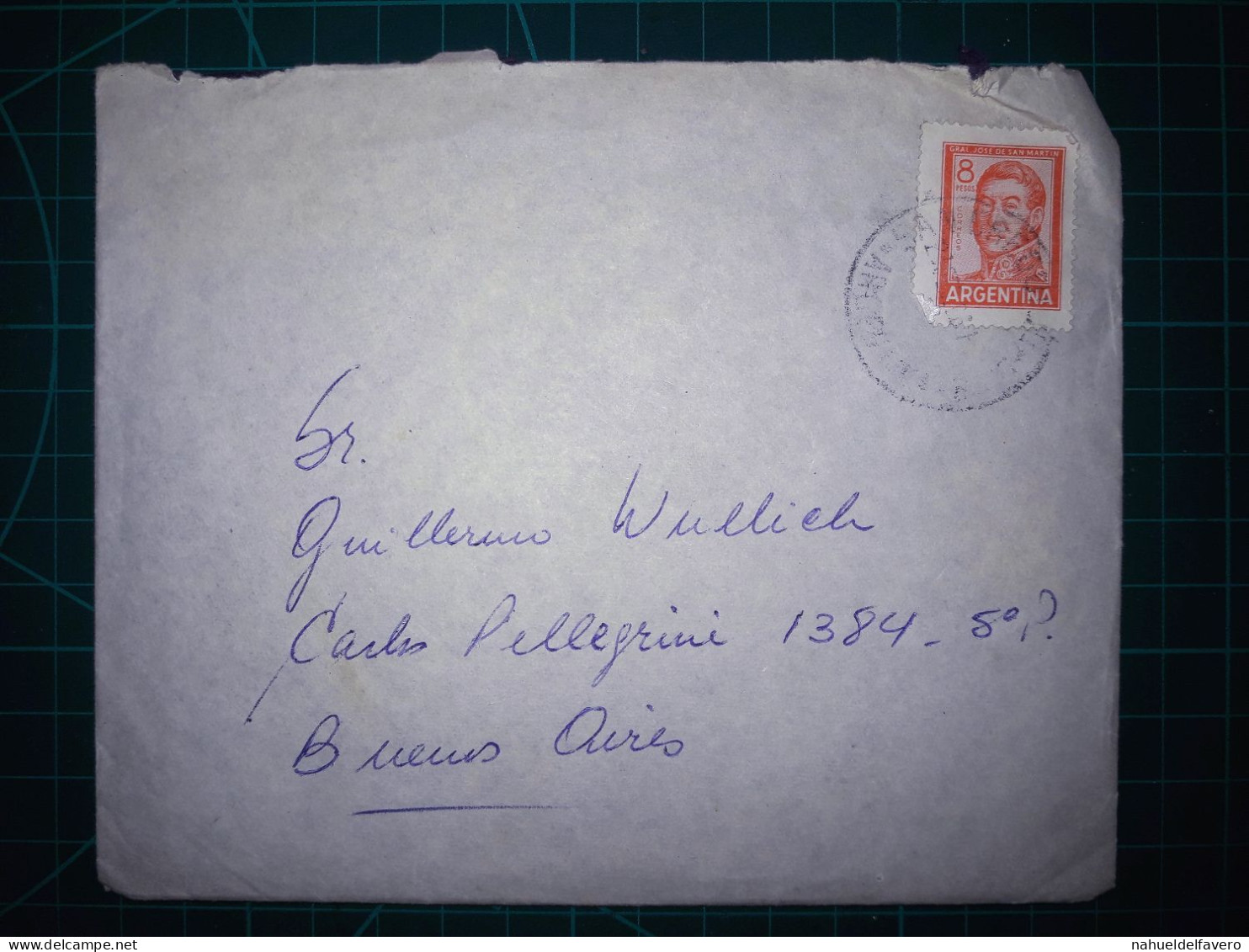 ARGENTINE; Enveloppe Avec Une Variété De Timbres-poste Distribués à Buenos Aires. Années 1961 - Gebraucht