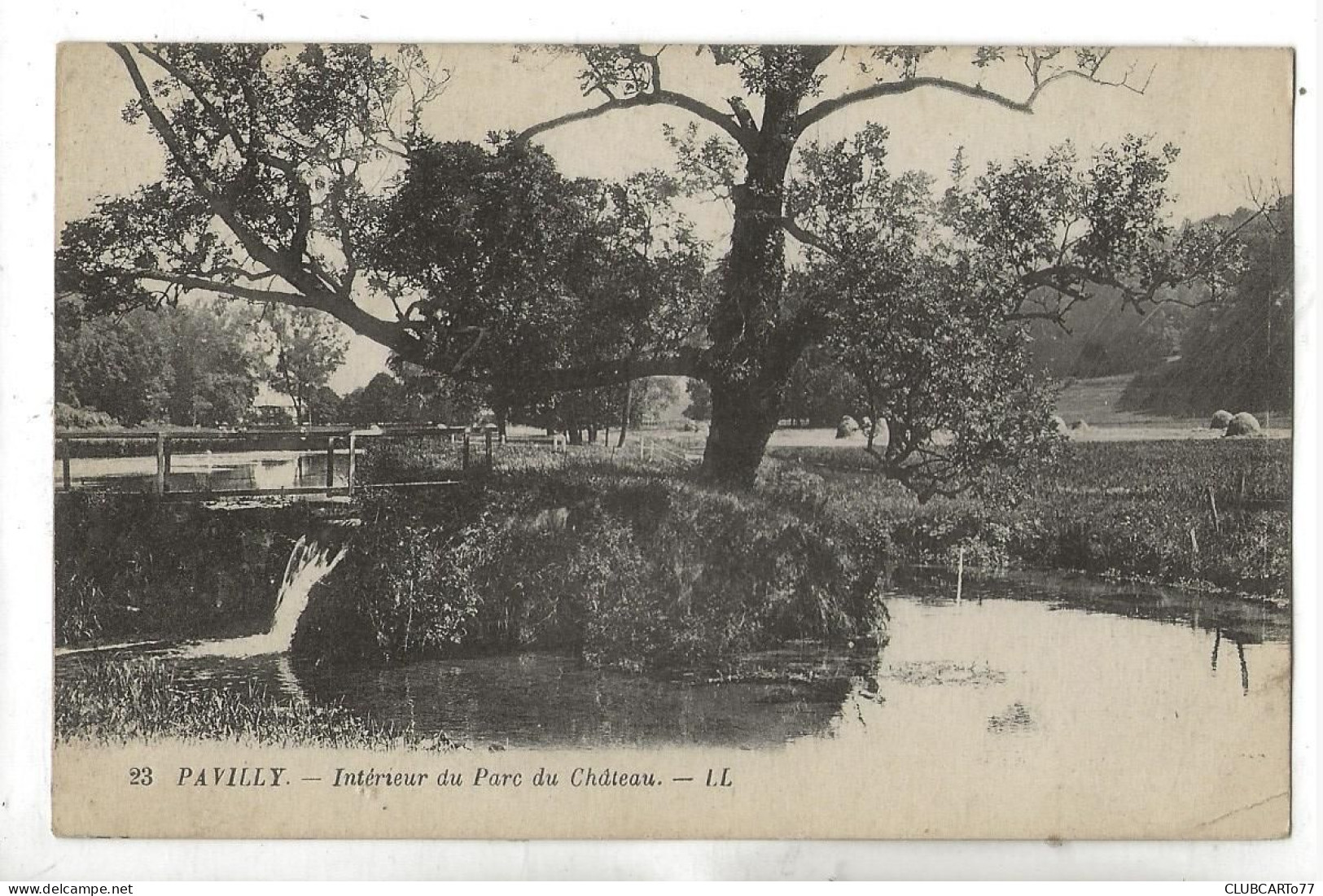 Pavilly (76) : La Passerelle En Bois Du Parc Du Château En 1910 PF - Pavilly