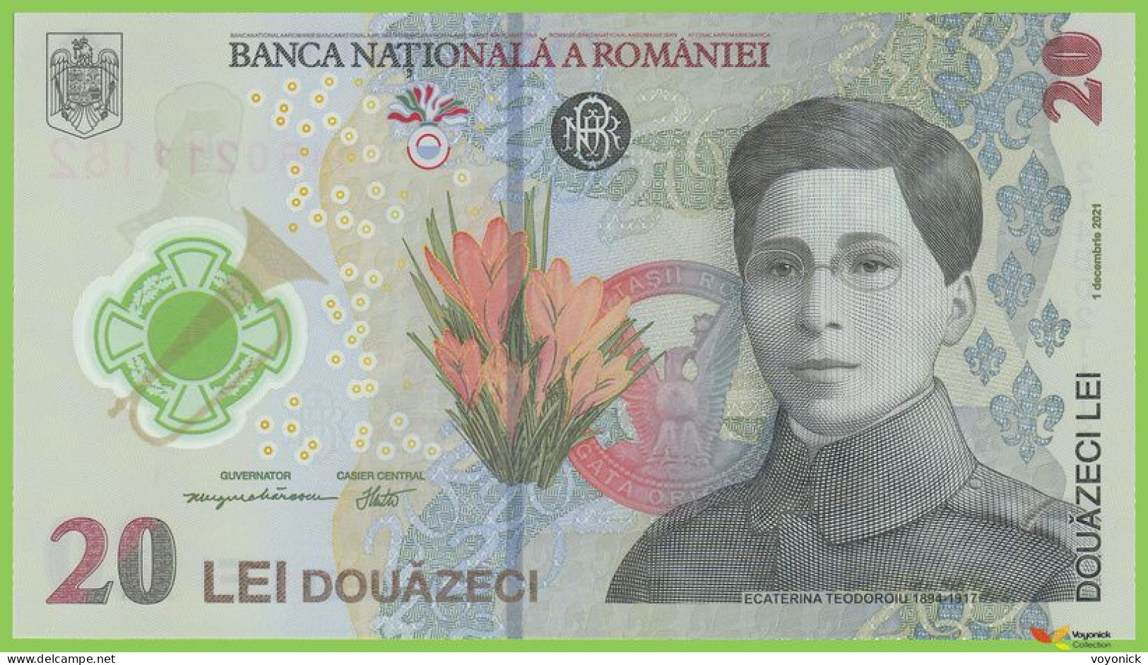 Voyo ROMANIA 20 Lei 2021 P119A B293a 214B UNC Polymer - Roemenië