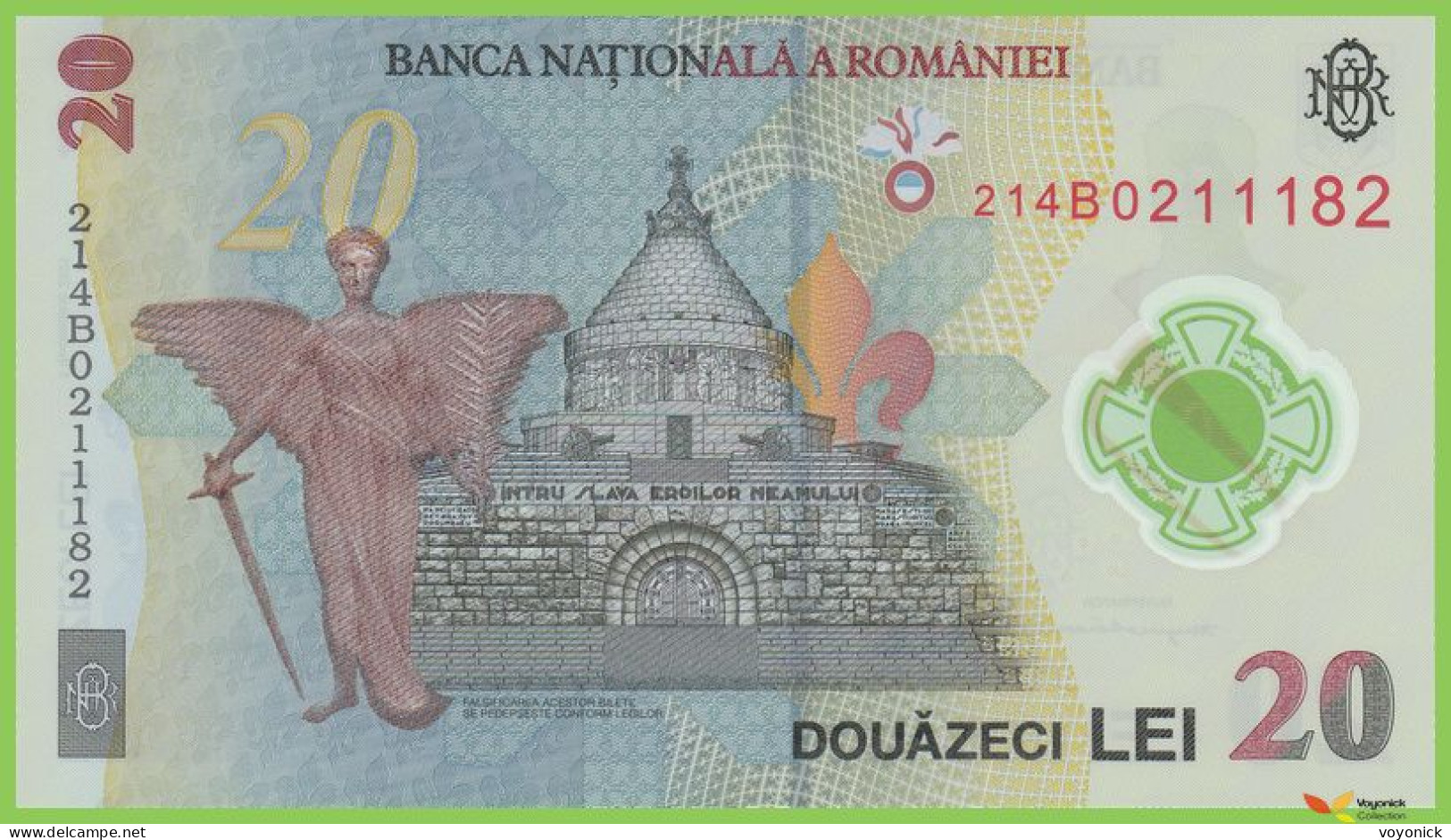 Voyo ROMANIA 20 Lei 2021 P119A B293a 214B UNC Polymer - Roemenië