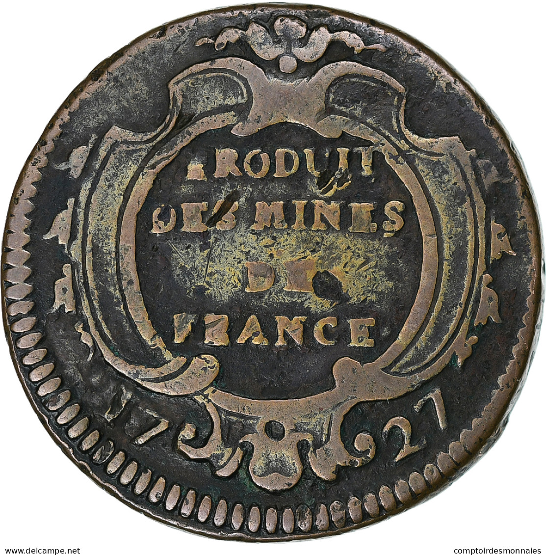 France, Louis XV, 16 Deniers, 1727, Pau, Cuivre, TB+, Gadoury:277 - 1715-1774 Louis XV Le Bien-Aimé