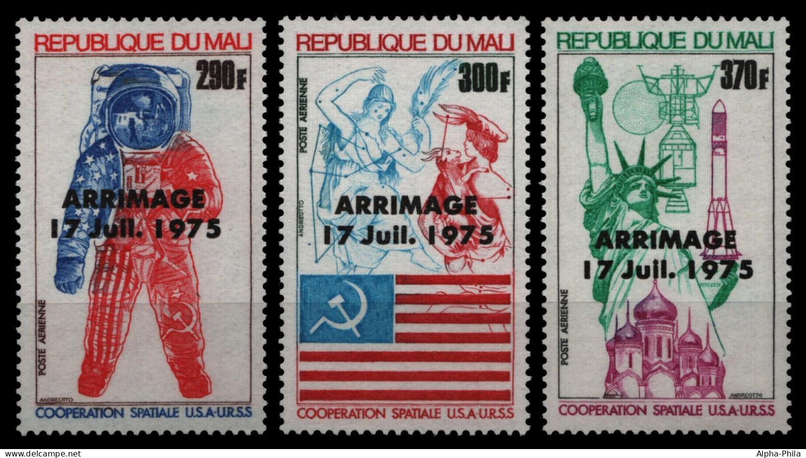 Mali 1975 - Mi-Nr. 510-512 ** - MNH - Raumfahrt / Space - Mali (1959-...)