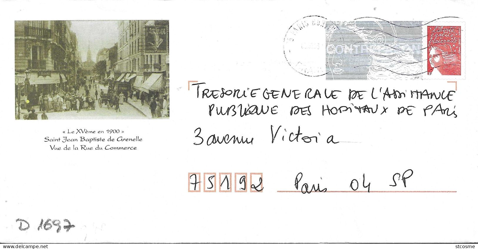 D1697 Entier Postal / Postal Stationnery / PSE - PAP Luquet - Paris 15° En 1900 (75) 888-lot 244/266944/01 - PAP: Aufdrucke/Luquet