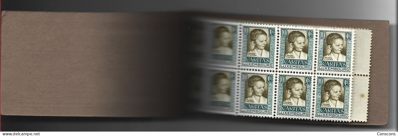 Carnet Caritas 1930   20 X 10+5 C. Prince Charles - Postzegelboekjes
