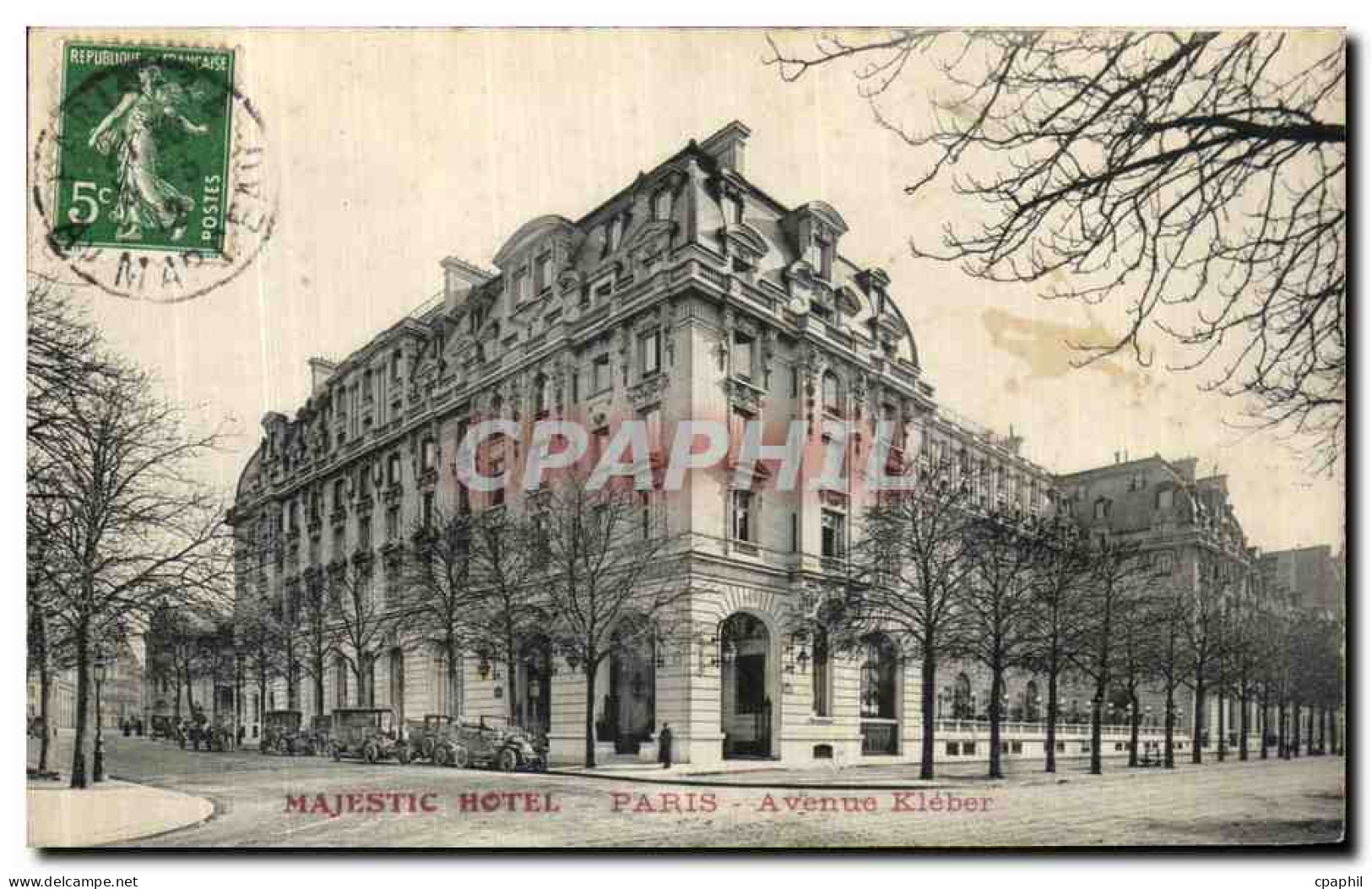 CPA Majestic Hotel Paris Avenue Kleber - Cafés, Hotels, Restaurants