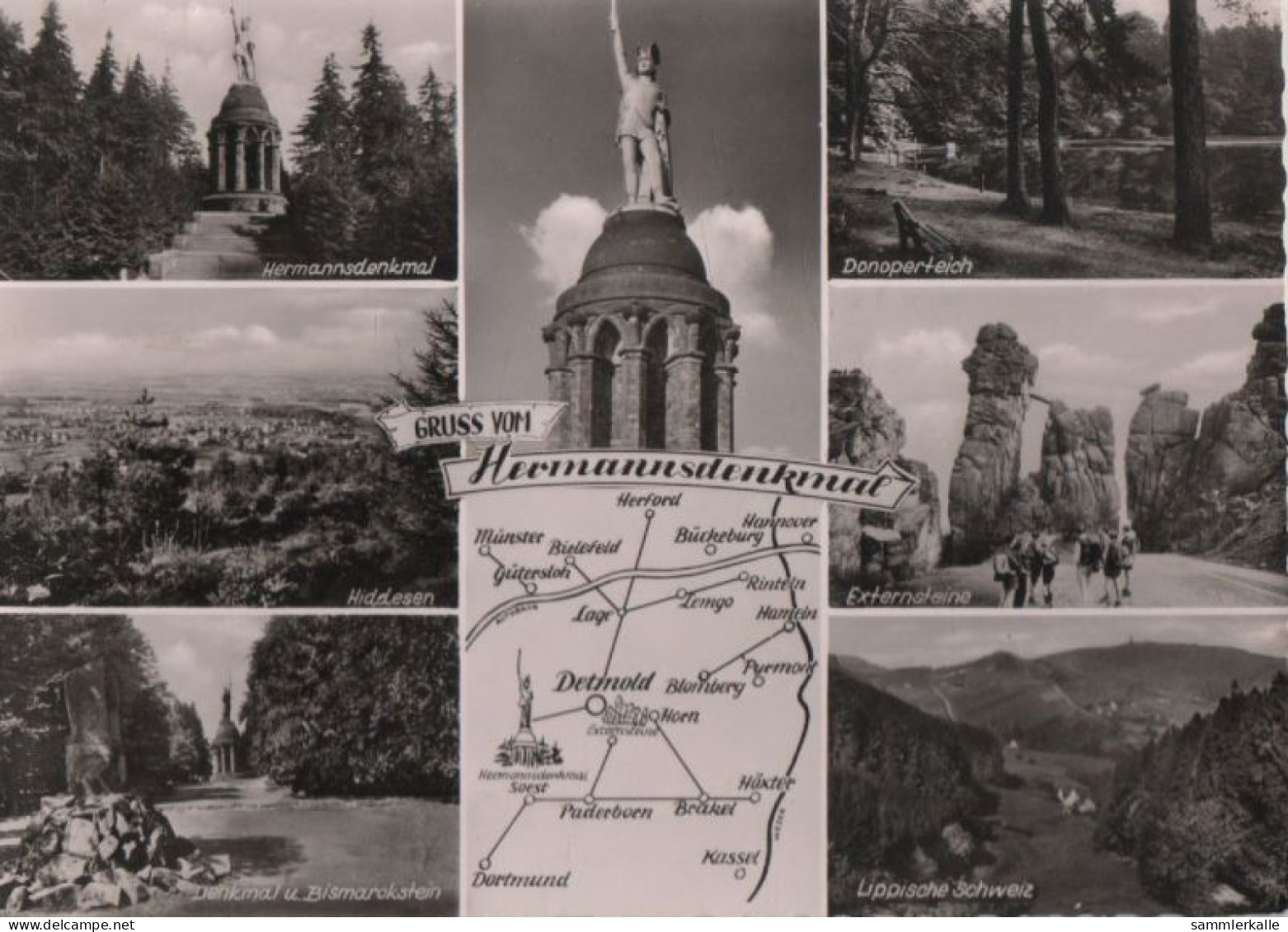 52549 - Hermannsdenkmal Bei Hiddesen - U.a. Mit Externsteinen - 1958 - Detmold