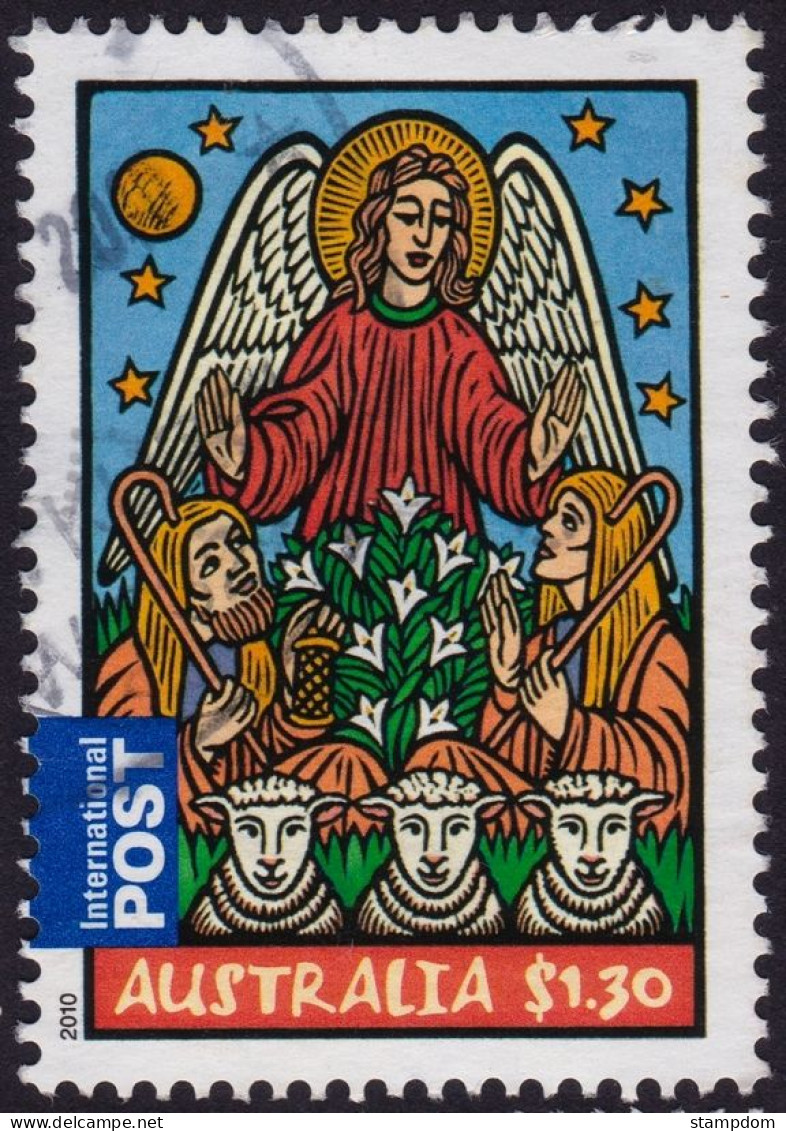 AUSTRALIA 2010 Christmas $1.30 Adoration Of The Shepherds Sc#3388 USED @O106 - Usados