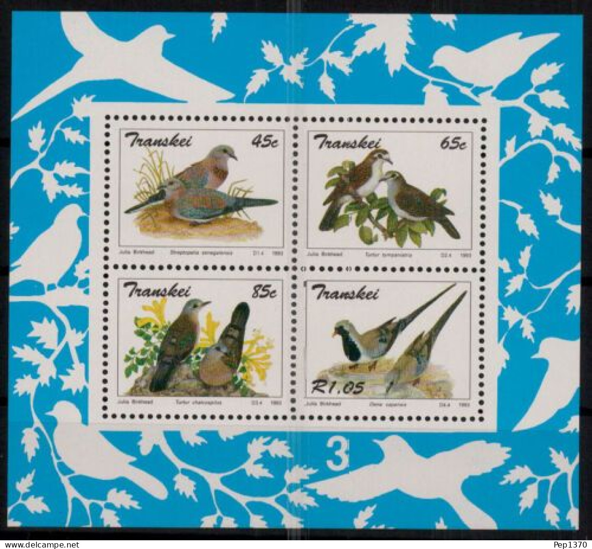 TRANSKEI - AVES - PAJAROS - YVERT HB-11** ó 311/314** - Transkei