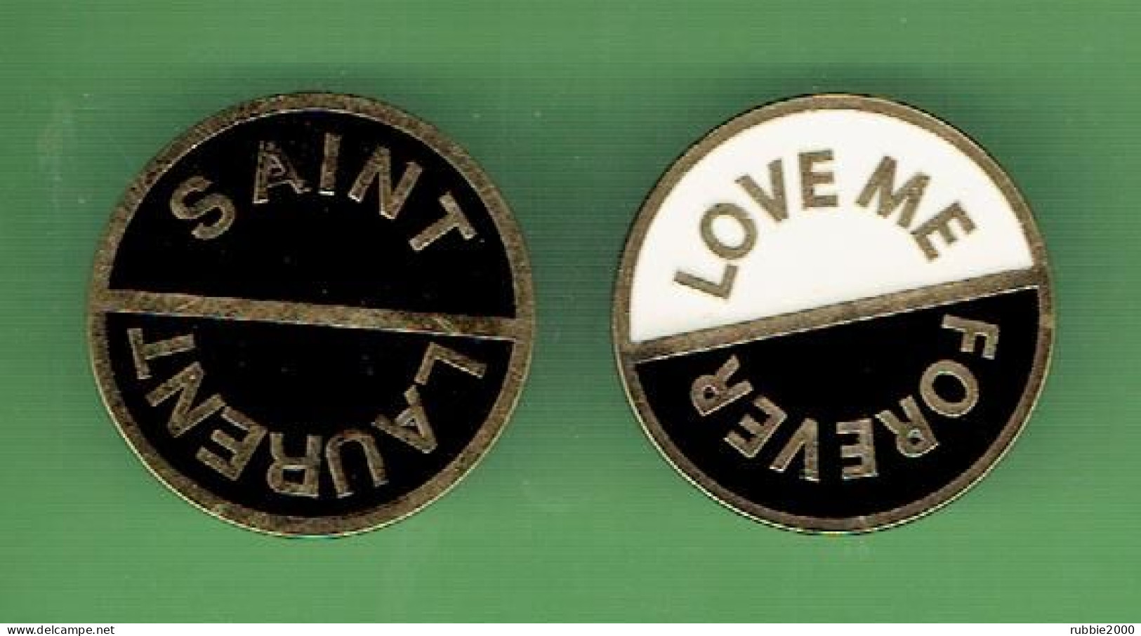 YVES SAINT LAURENT 2 PIN S BIJOU LOVE ME FOR EVER - Sonstige & Ohne Zuordnung