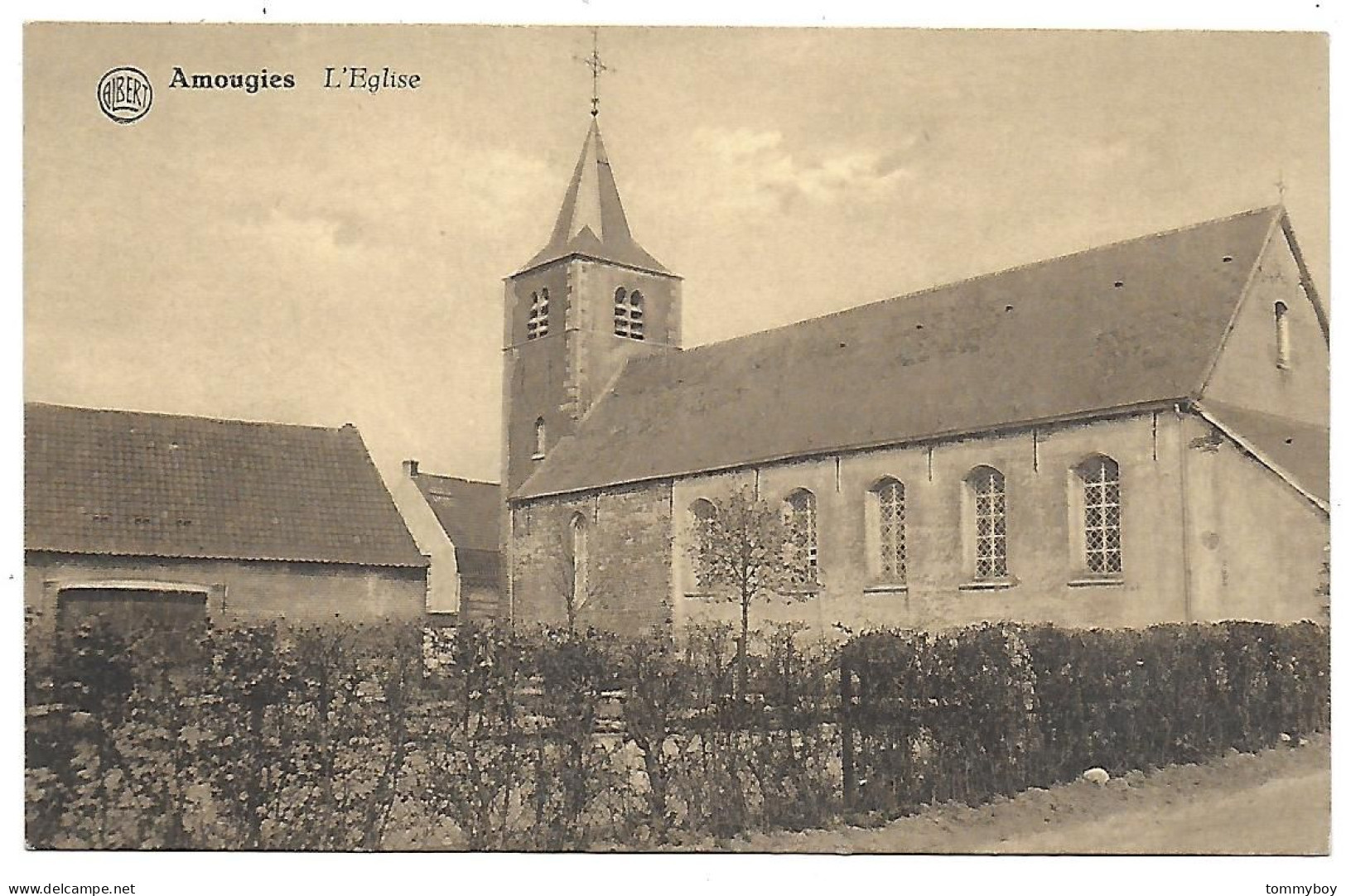 CPA Amougies, L'Eglise - Mont-de-l'Enclus