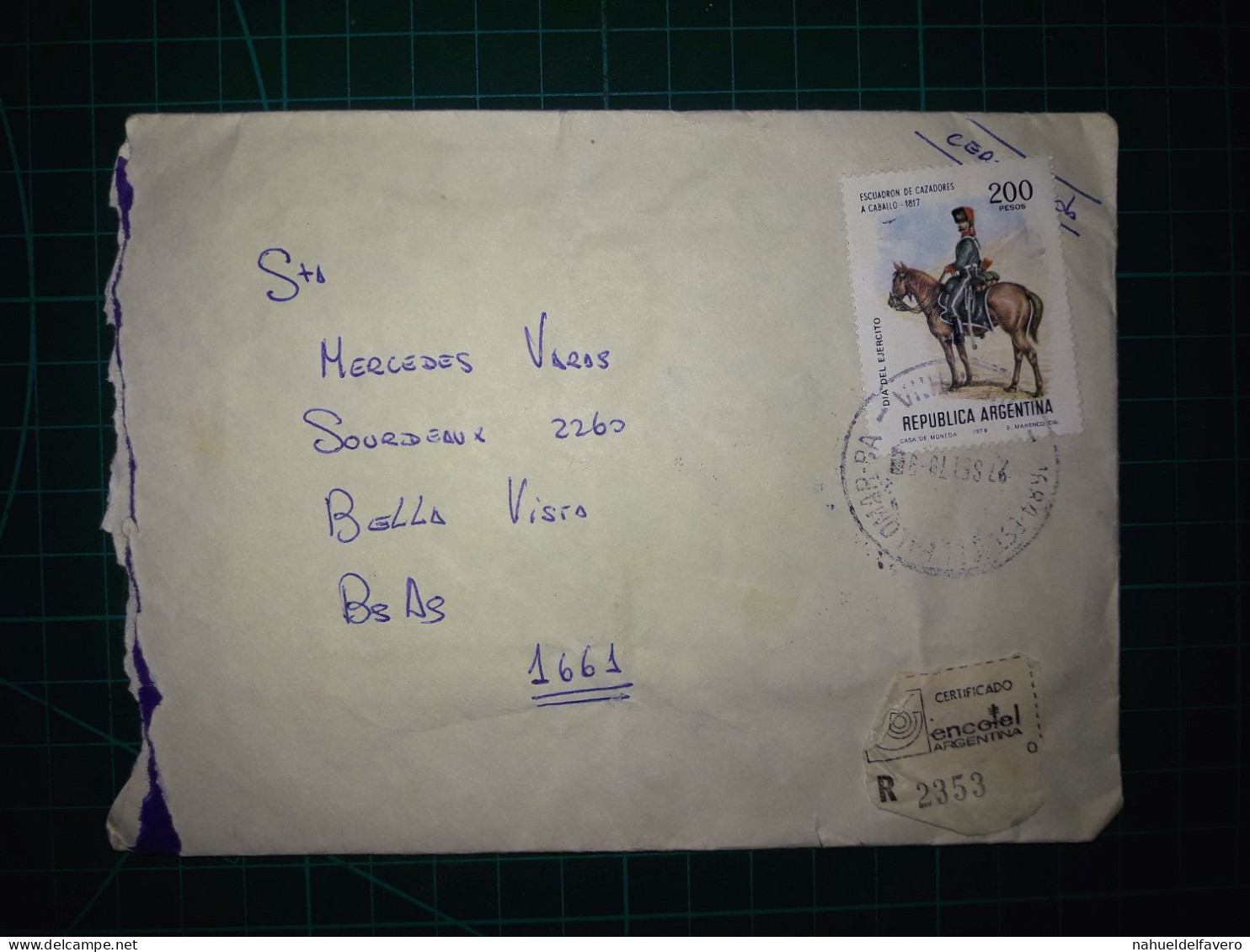 ARGENTINE; Enveloppe De "avec Divers Timbres-carte Postale Distribuée à Buenos Aires En 1979.. - Used Stamps