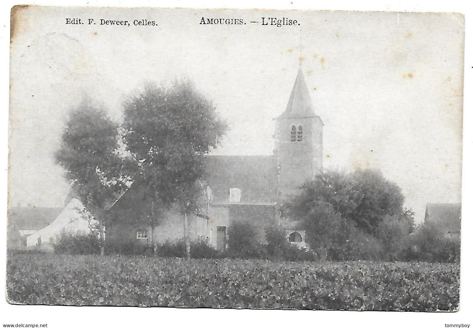 CPA Amougies, L'Eglise - Mont-de-l'Enclus