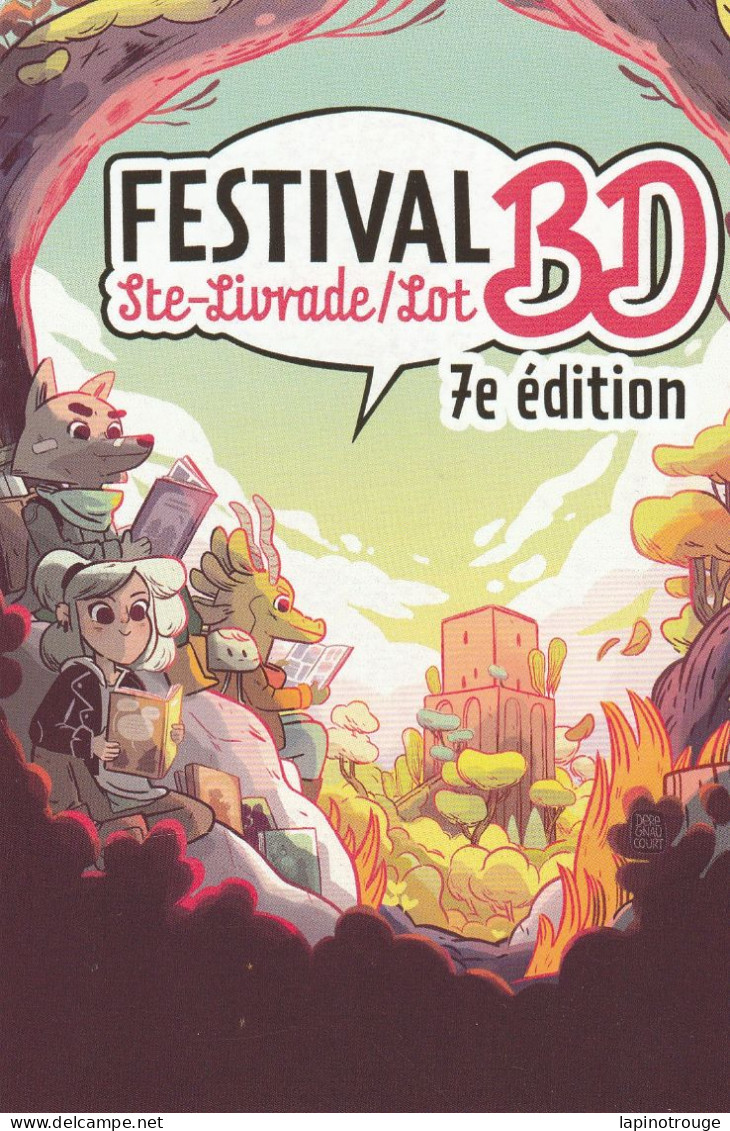 Carte Postale DEREGNAUCOURT Céline Festival BD Ste-Livrade Sur Lot 2021 (Eli & Gaston - Ansichtskarten