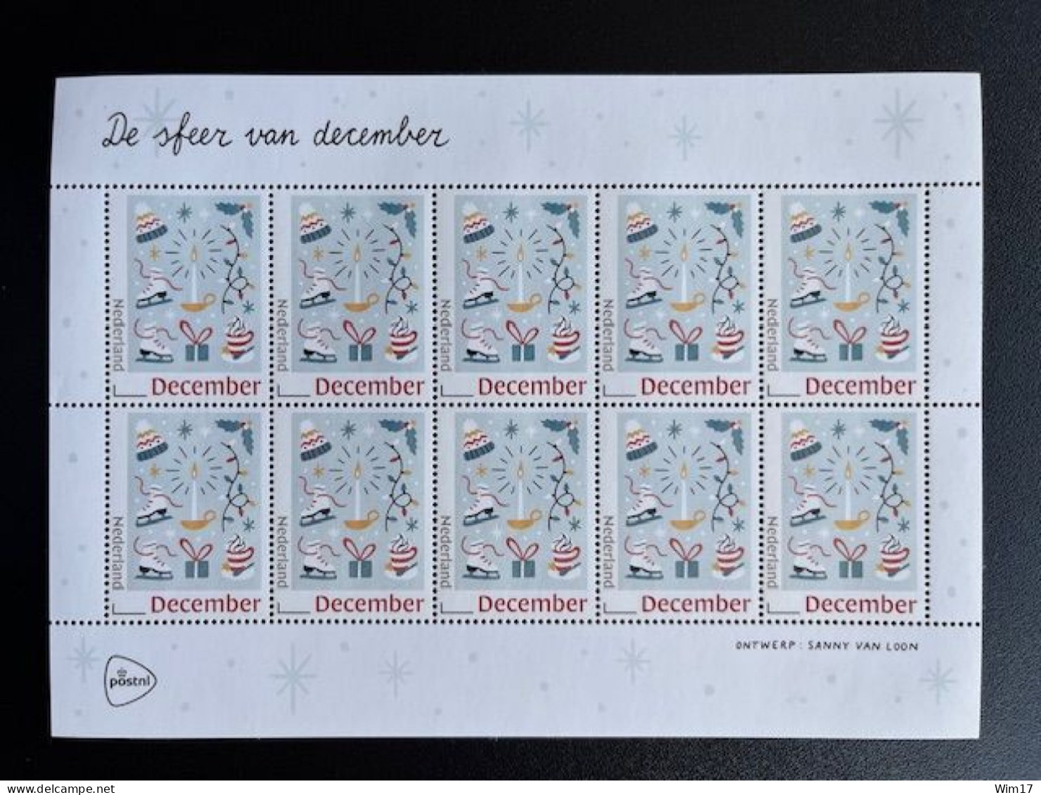 NETHERLANDS 2018 CHRISTMAS STAMPS SHEET OF 10 MNH 05-11-2018 NEDERLAND DECEMBERZEGELS NVPH 3697 - Cartas