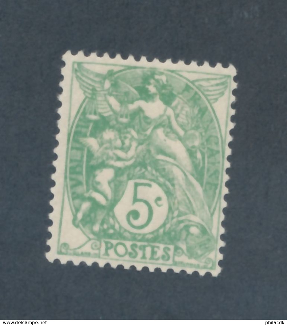 FRANCE - N° 111b) TYPE I A VERT JAUNE NEUF* AVEC CHARNIERE - 1900/24 - 1900-29 Blanc