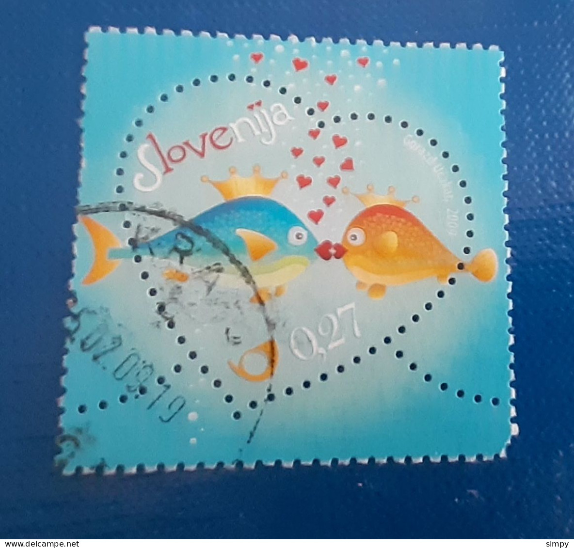 SLOVENIA 2009 Love Fish Used Stamp - Eslovenia